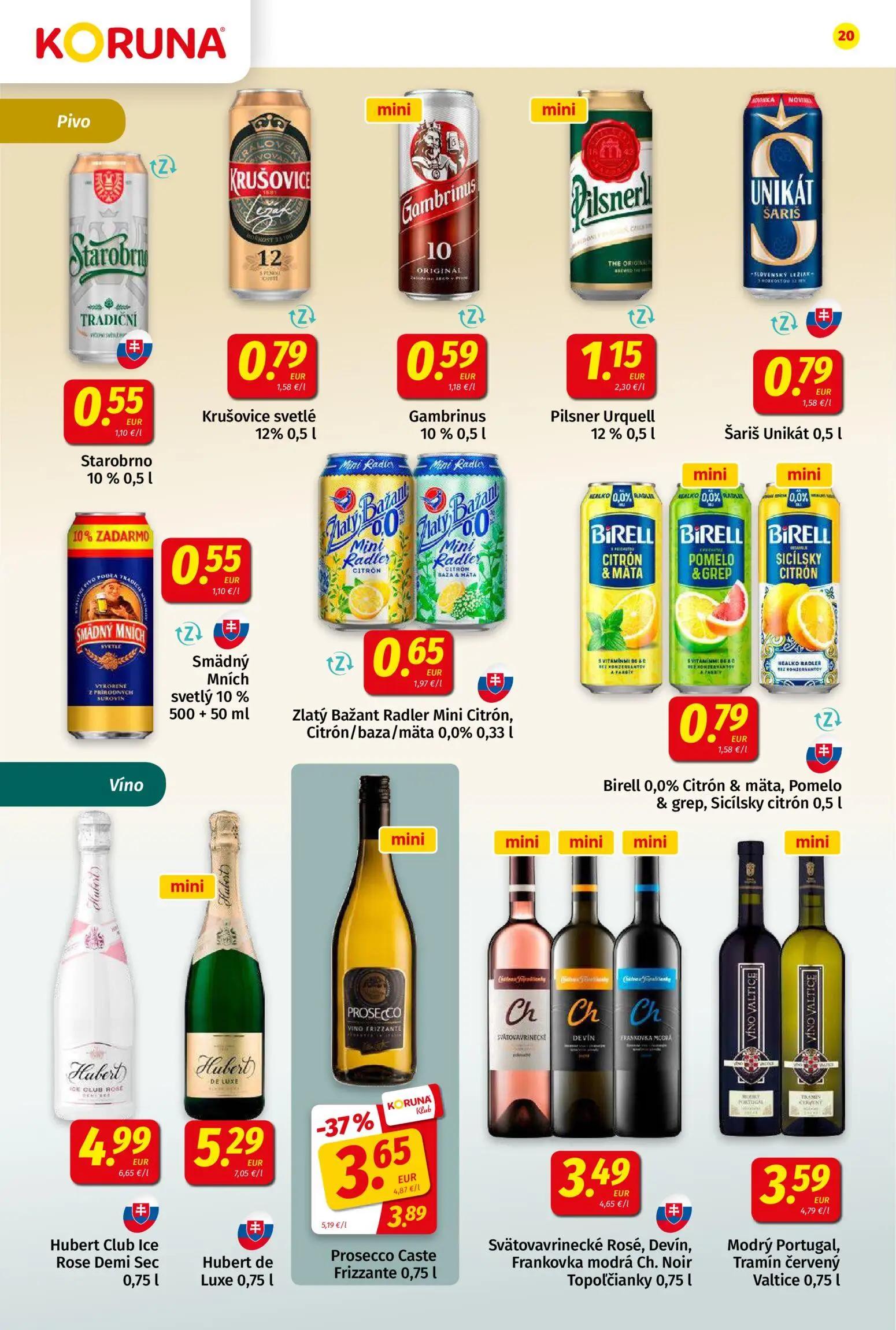 Koruna leták, strana 20 z 24 — Prosecco Caste Frizzante