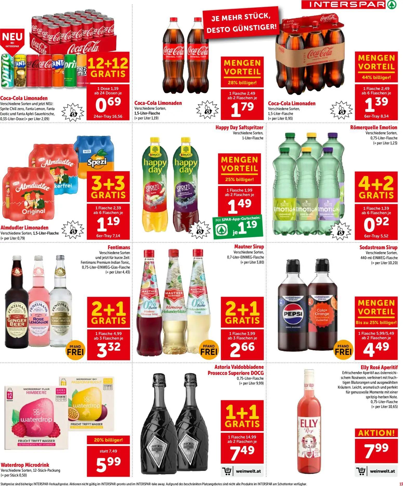 Interspar Prospekt, Seite 13 von 20 — Fentimans, Sodastream Sirup, Waterdrop Microdrink