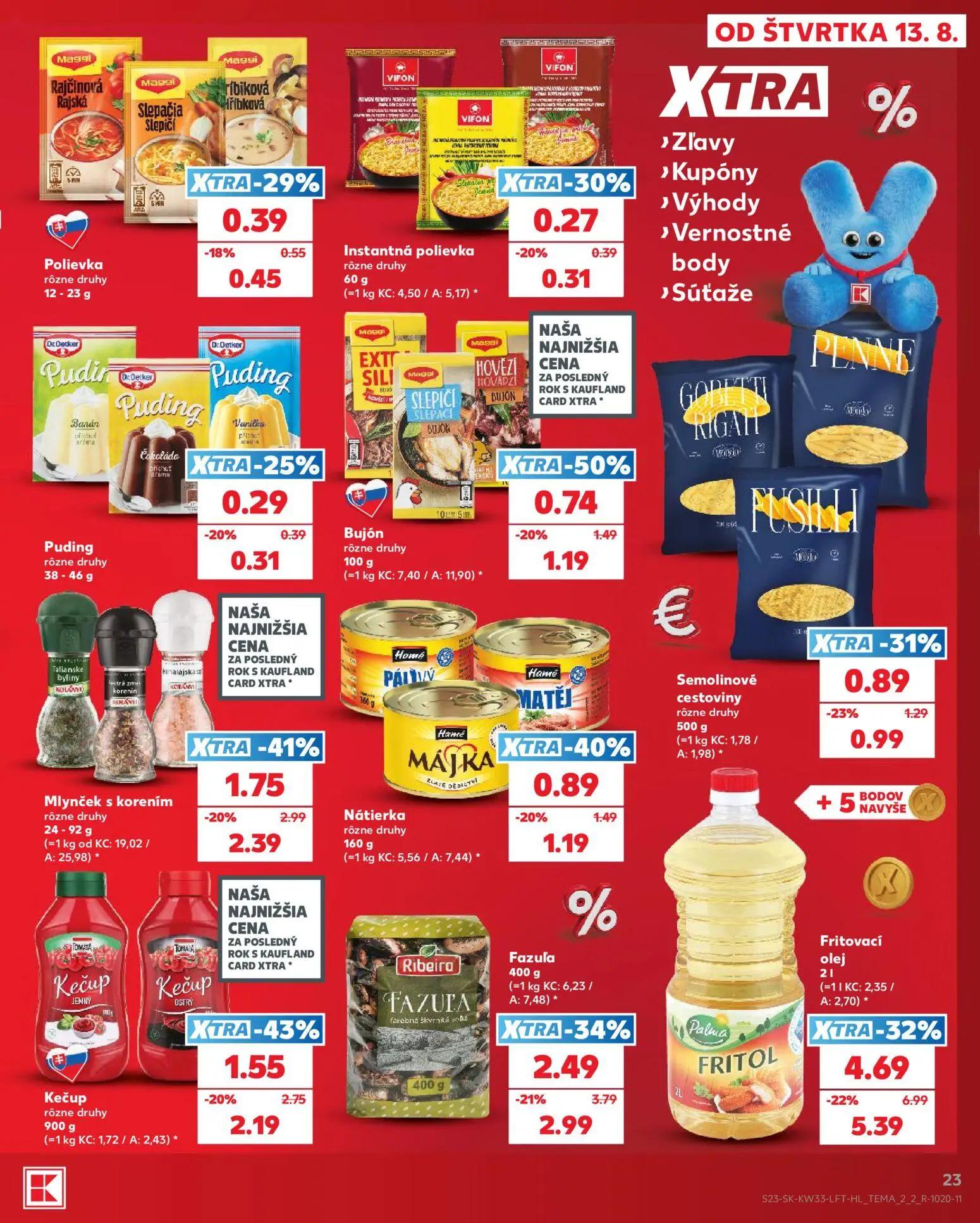 Kaufland leták, strana 23 z 80 — Semolinové cestoviny