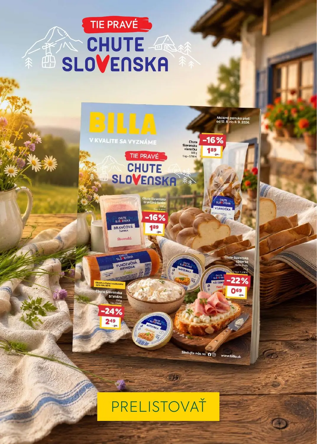 Billa leták, strana 33 z 33 — Chute Slovenska bryndza, Chute Slovenska vianočka, Chute Slovenska bravčová šunka