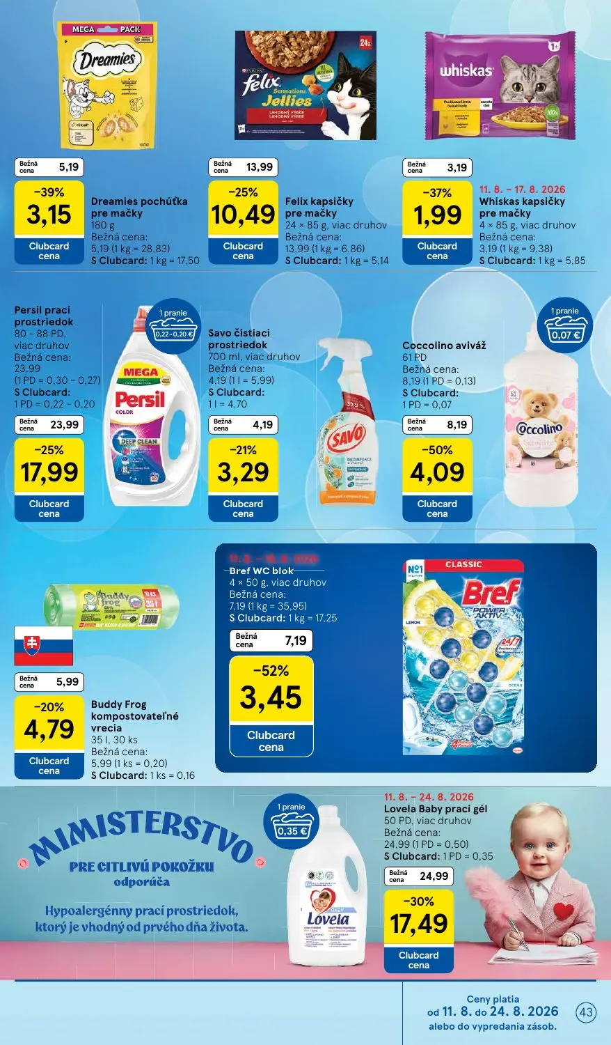 Tesco leták, strana 43 z 54 — Persil prací prostriedok, Coccolino aviváž