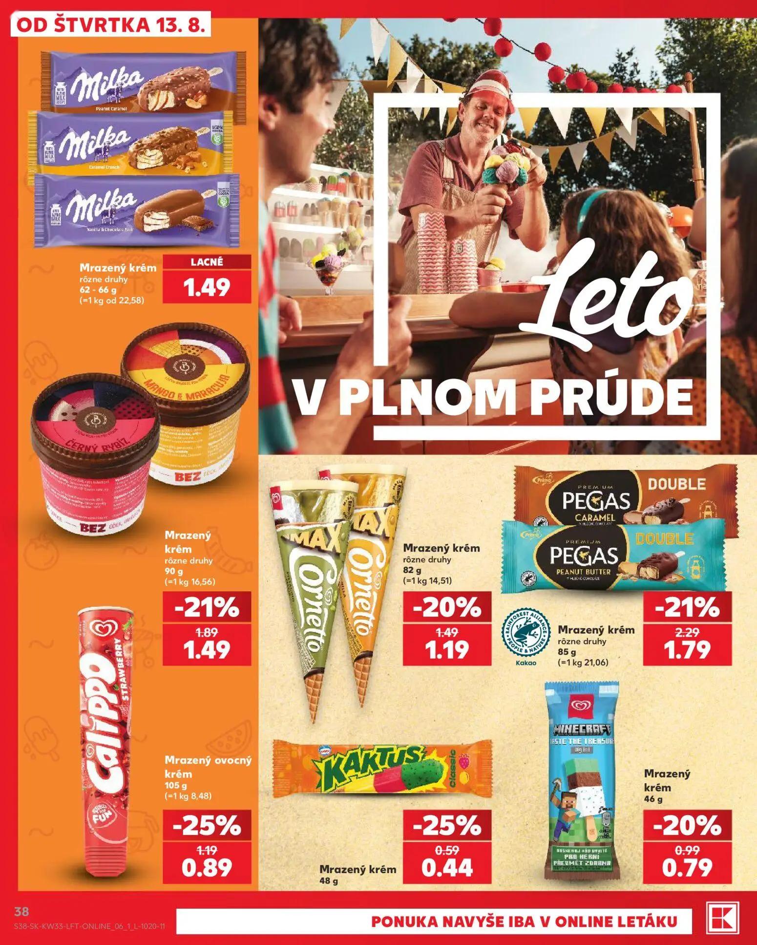 Kaufland leták, strana 38 z 80 — Mrazený krém, Mrazený krém, Mrazený krém