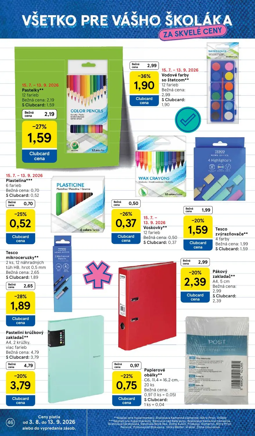 Tesco leták, strana 46 z 54 — Pastelky