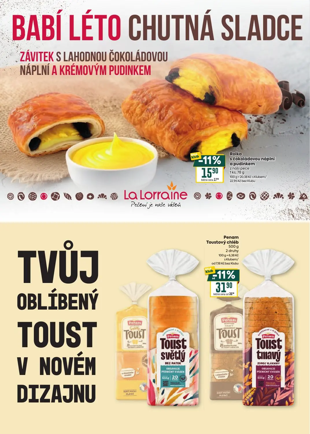 Billa leták, strana 2 z 30 — Penam Toustový chléb