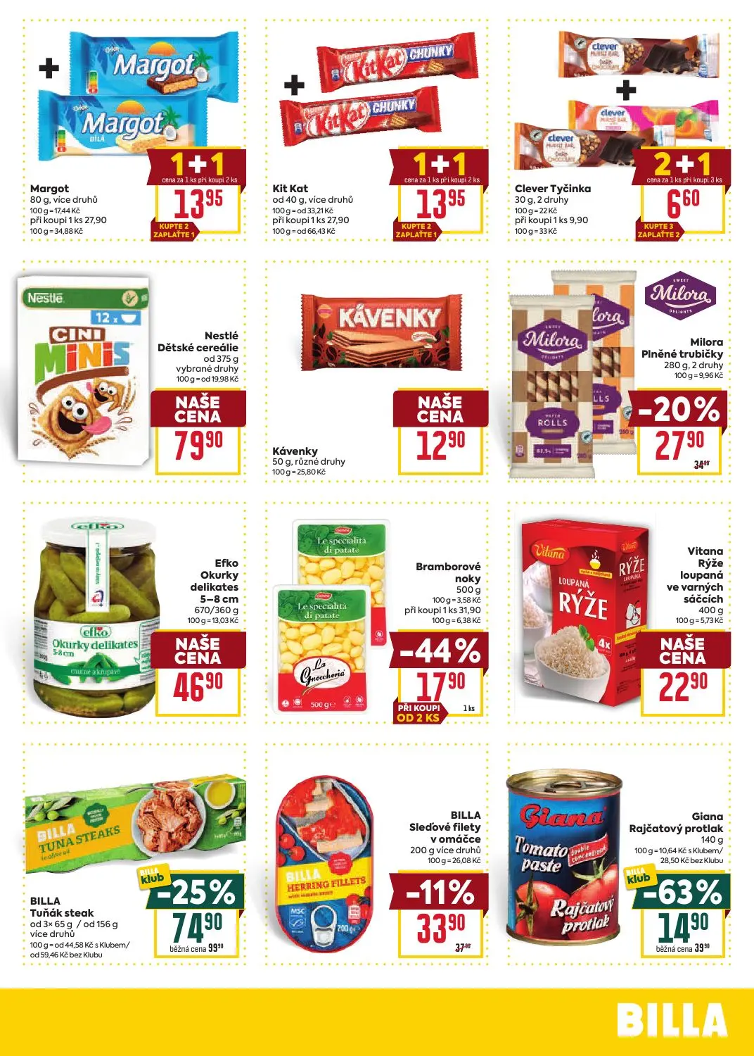 Billa leták, strana 5 z 8 — BILLA Tuňák steak, Giana Rajčatový protlak, Bramborové noky