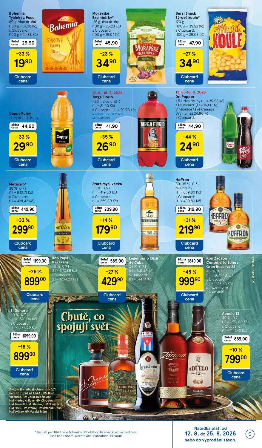 Tesco leták, strana 9 z 41 — Ron Zacapa Centenario Solera Gran Reserva 23, Don Papa Masskara