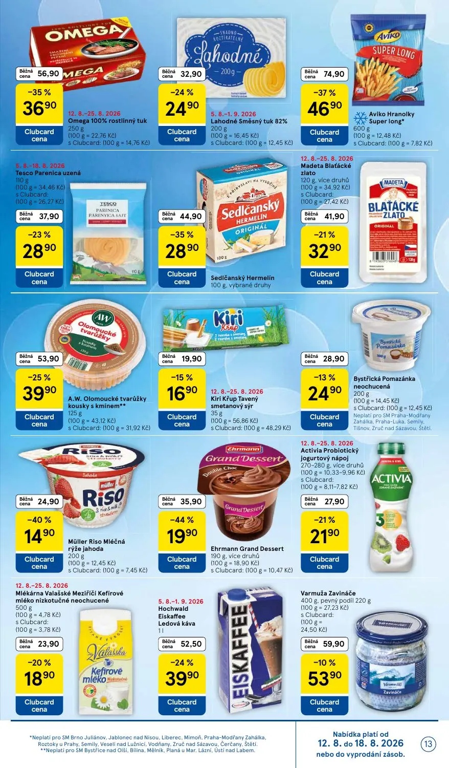 Tesco Supermarket leták, strana 13 z 16 — Omega 100% rostlinný tuk