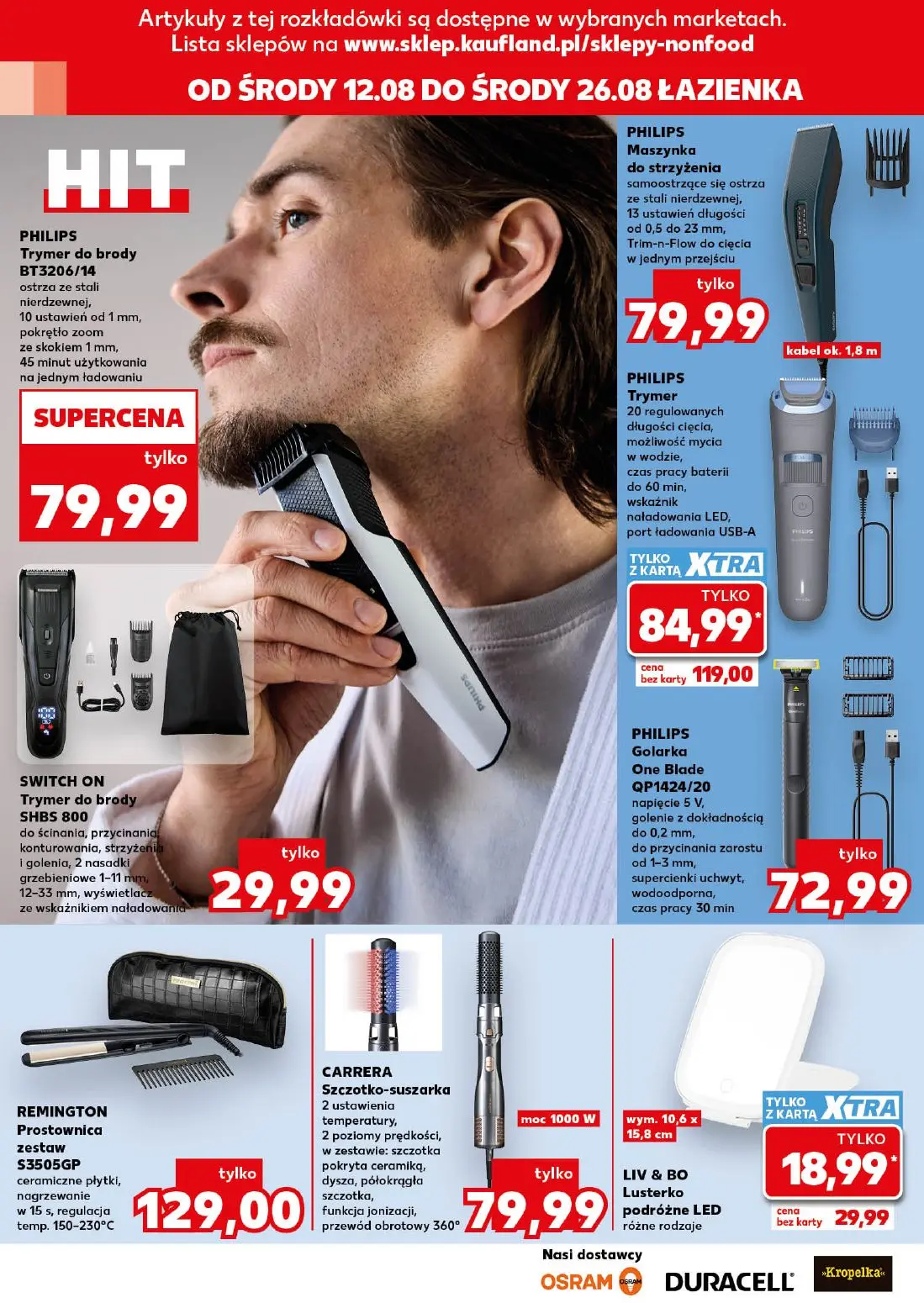 Kaufland gazetka, strona 14 z 16 — PHILIPS Trymer, LIV & BO Lusterko podróżne LED, PHILIPS Trymer do brody BT3206/14
