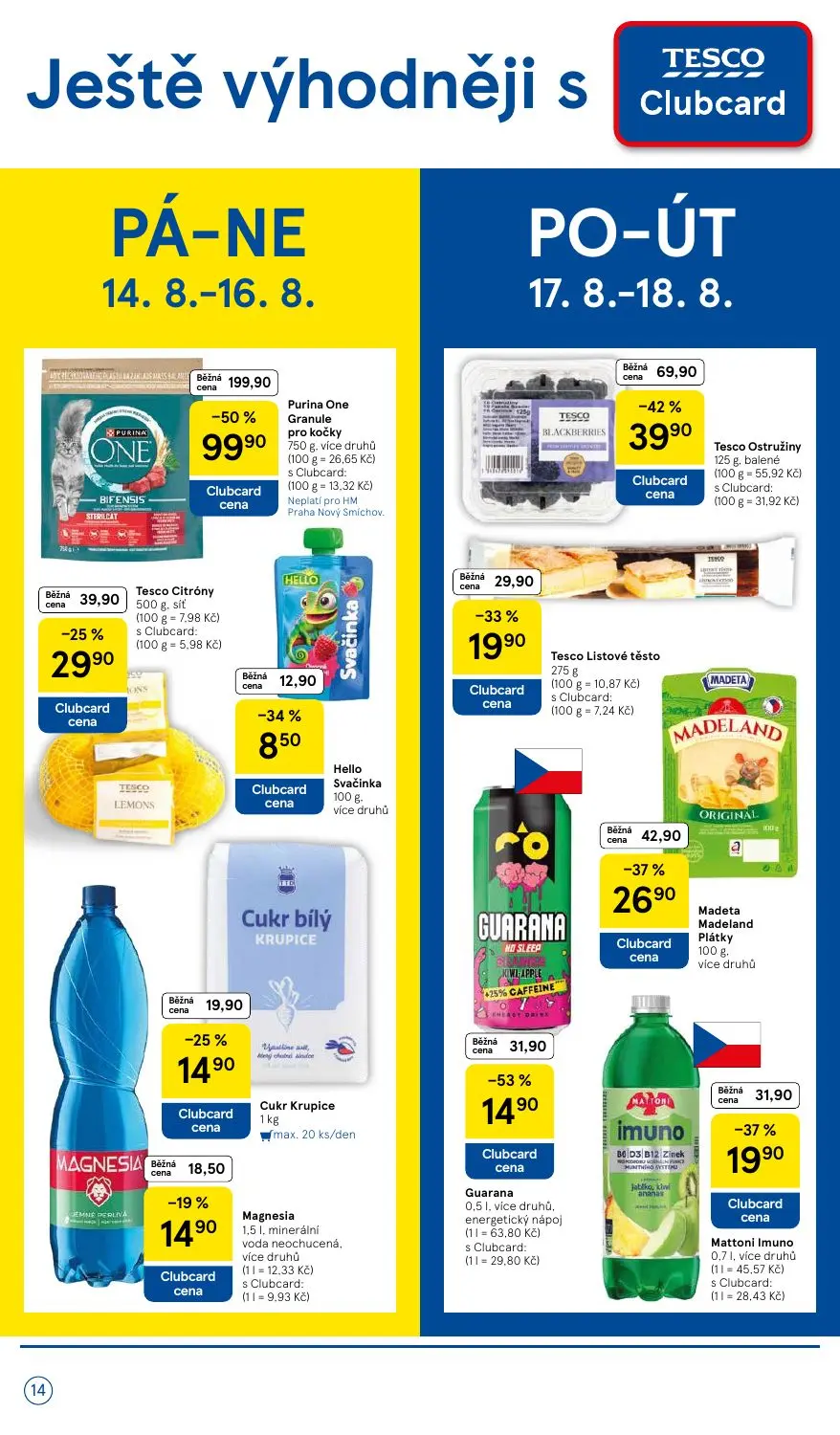 Tesco leták, strana 14 z 41 — Purina One Granule pro kočky