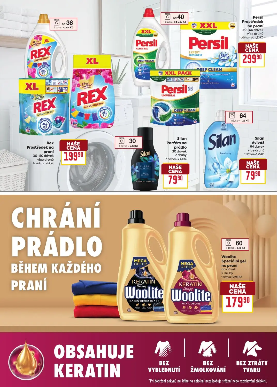 Billa leták, strana 25 z 30 — Rex Prostředek na praní, Silan Parfém na prádlo