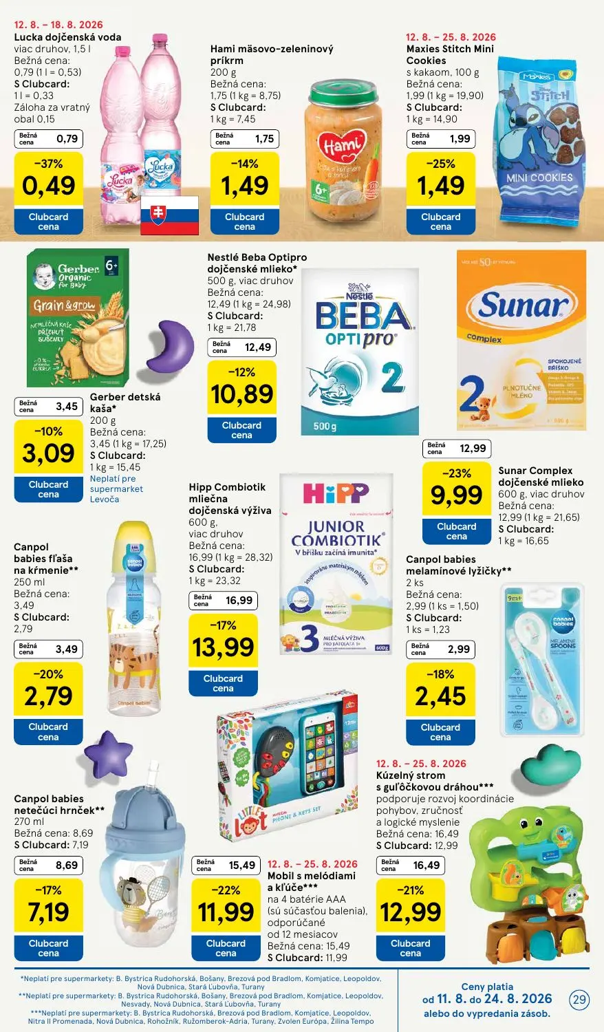 Tesco Supermarket leták, strana 29 z 34 — Gerber detská kaša, Hami mäsovo-zeleninový príkrm