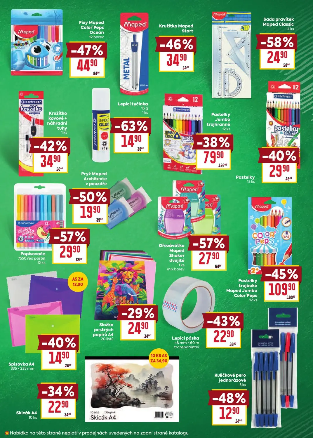 Billa leták, strana 29 z 35 — Pastelky trojboké Maped Jumbo Color'Peps, Pastelky Jumbo trojhranné, Fixy Maped Color'Peps Oce…