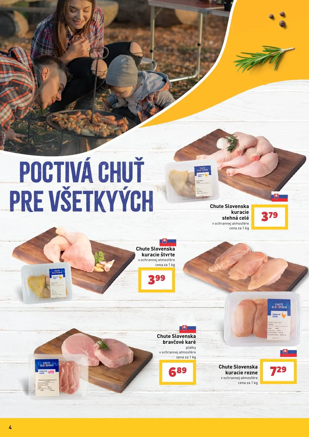 Billa leták, strana 4 z 13 — Chute Slovenska kuracie stehná celé