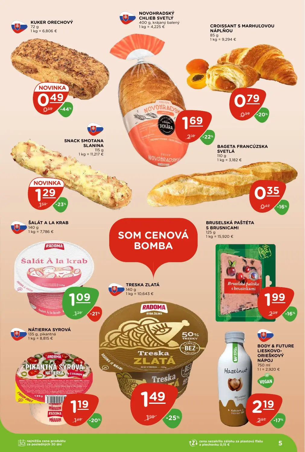 Terno leták, strana 5 z 29 — TRESKA ZLATÁ, NOVOHRADSKÝ CHLIEB SVETLÝ, BODY & FUTURE LIESKOVO-ORIEŠKOVÝ NÁPOJ
