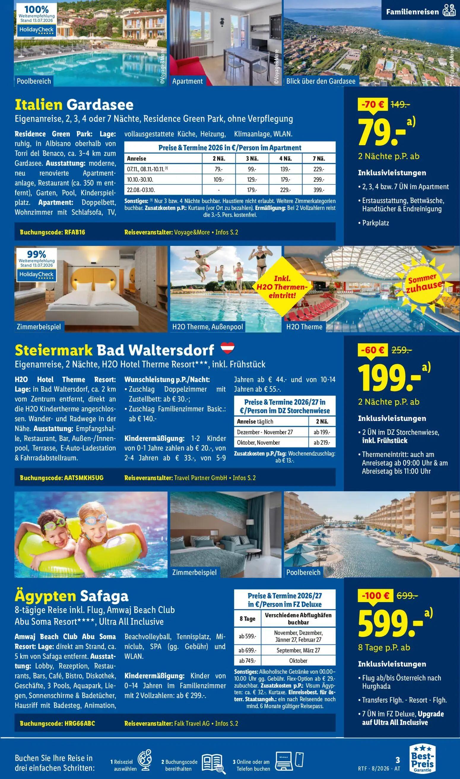 Lidl Prospekt, Seite 3 von 20 — Ägypten Safaga, Gardasee, Steiermark Bad Waltersdorf