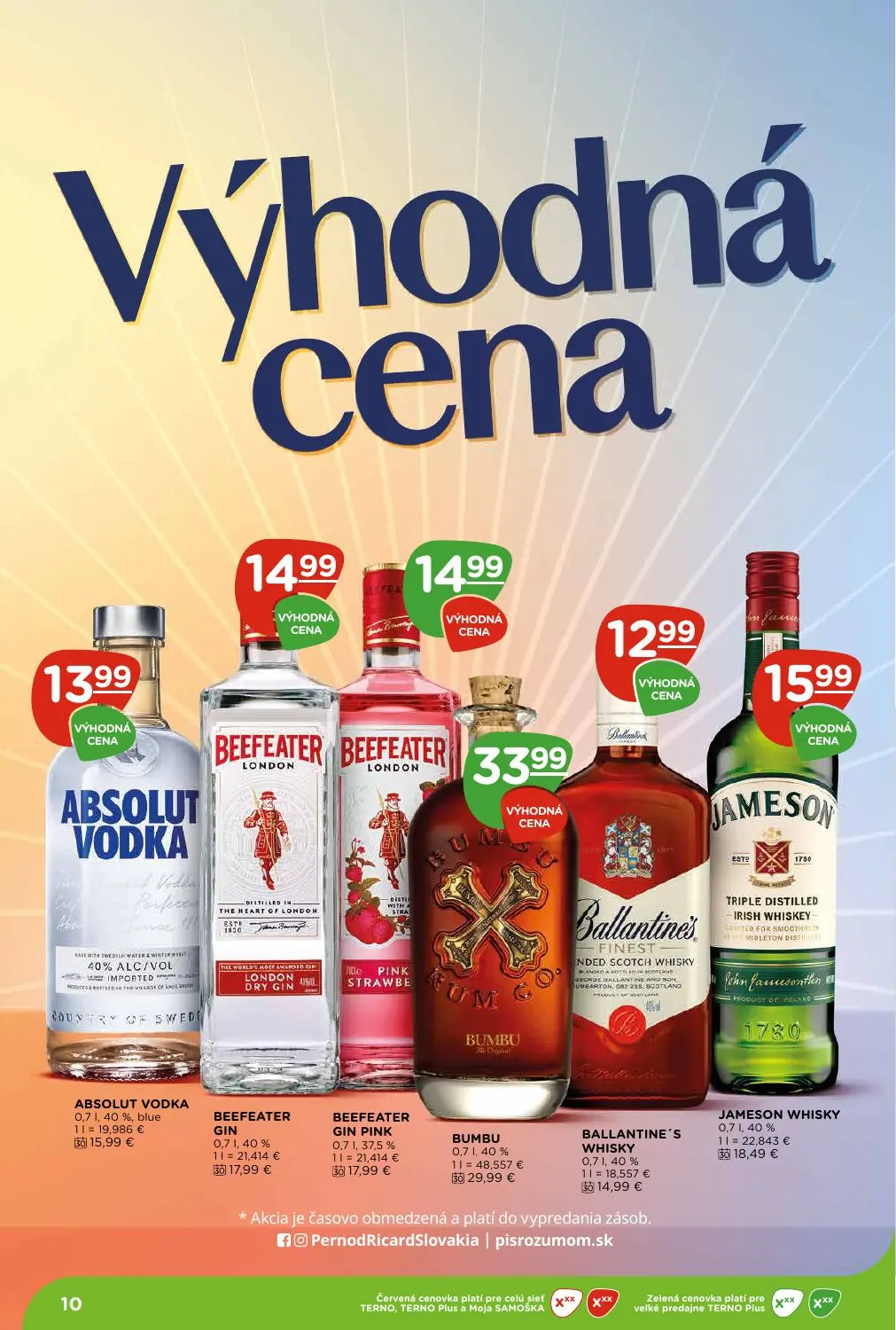 Terno leták, strana 10 z 29 — BUMBU, BEEFEATER GIN, BEEFEATER GIN PINK