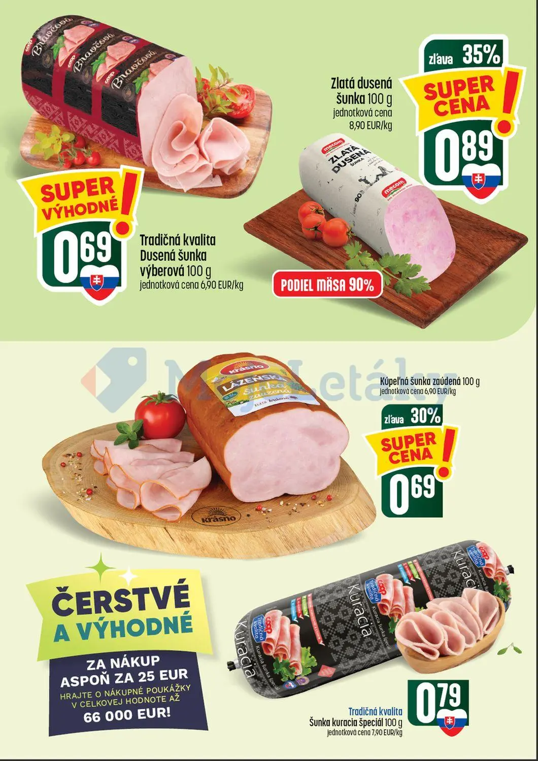 Coop Tempo leták, strana 10 z 64 — Zlatá dusená šunka, Kúpeľná šunka zaúdená, Tradičná kvalita Dusená šunka výberová