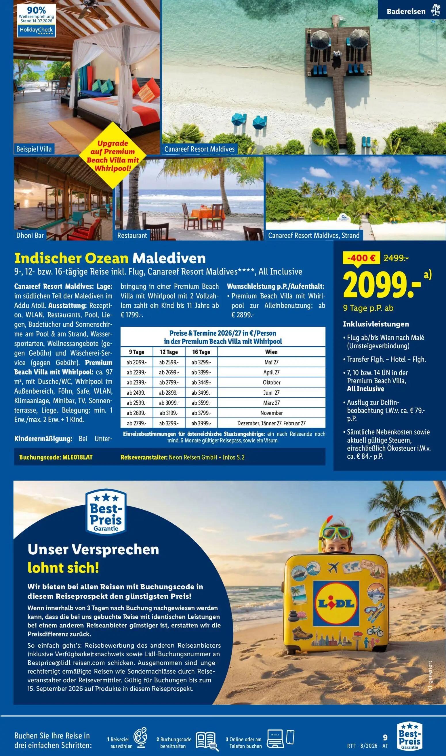 Lidl Prospekt, Seite 9 von 20 — Canareef Resort Maldives