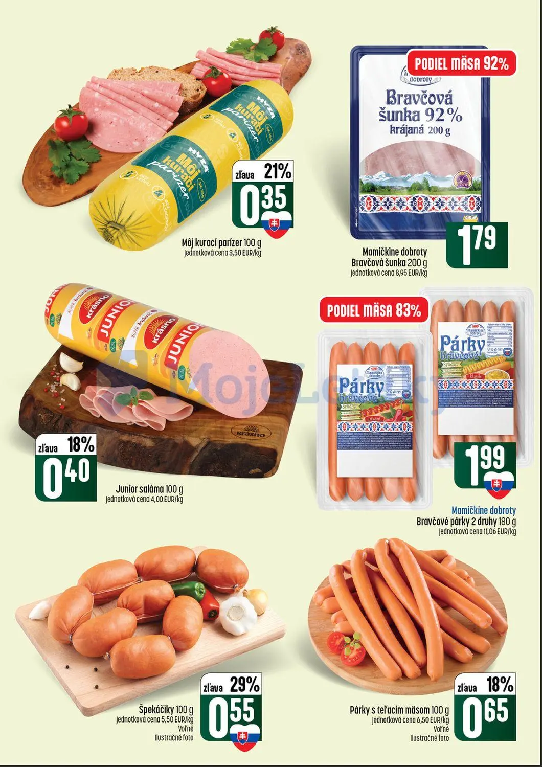 Coop Tempo leták, strana 11 z 64 — Špekáčiky, Párky s teľacím mäsom, Môj kurací parizer