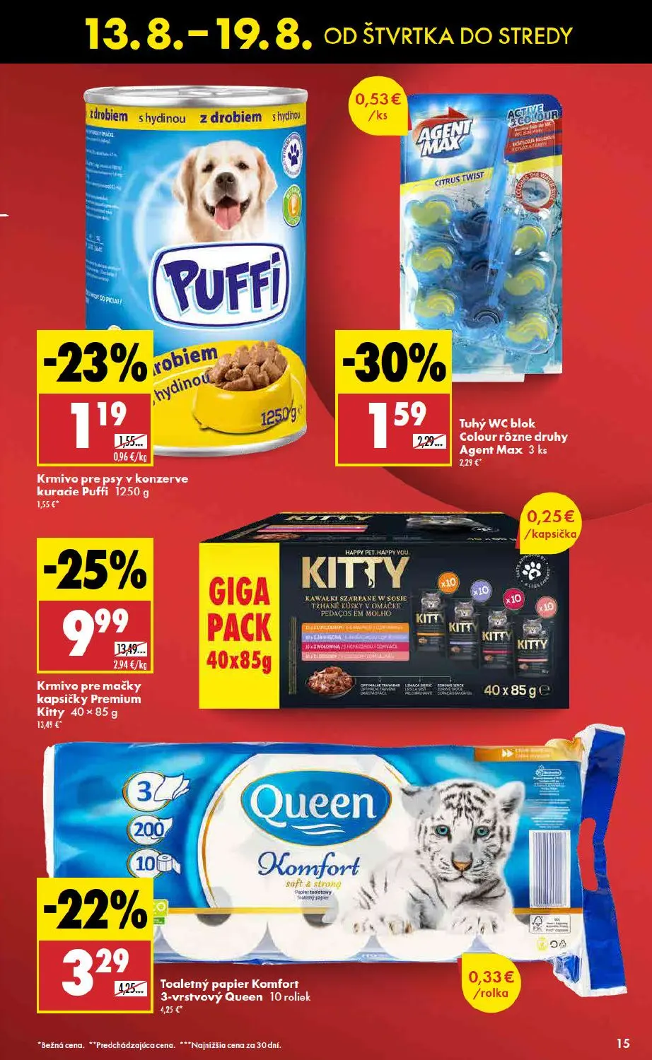 Biedronka leták, strana 15 z 48 — Krmivo pre mačky kapsičky Premium Kitty