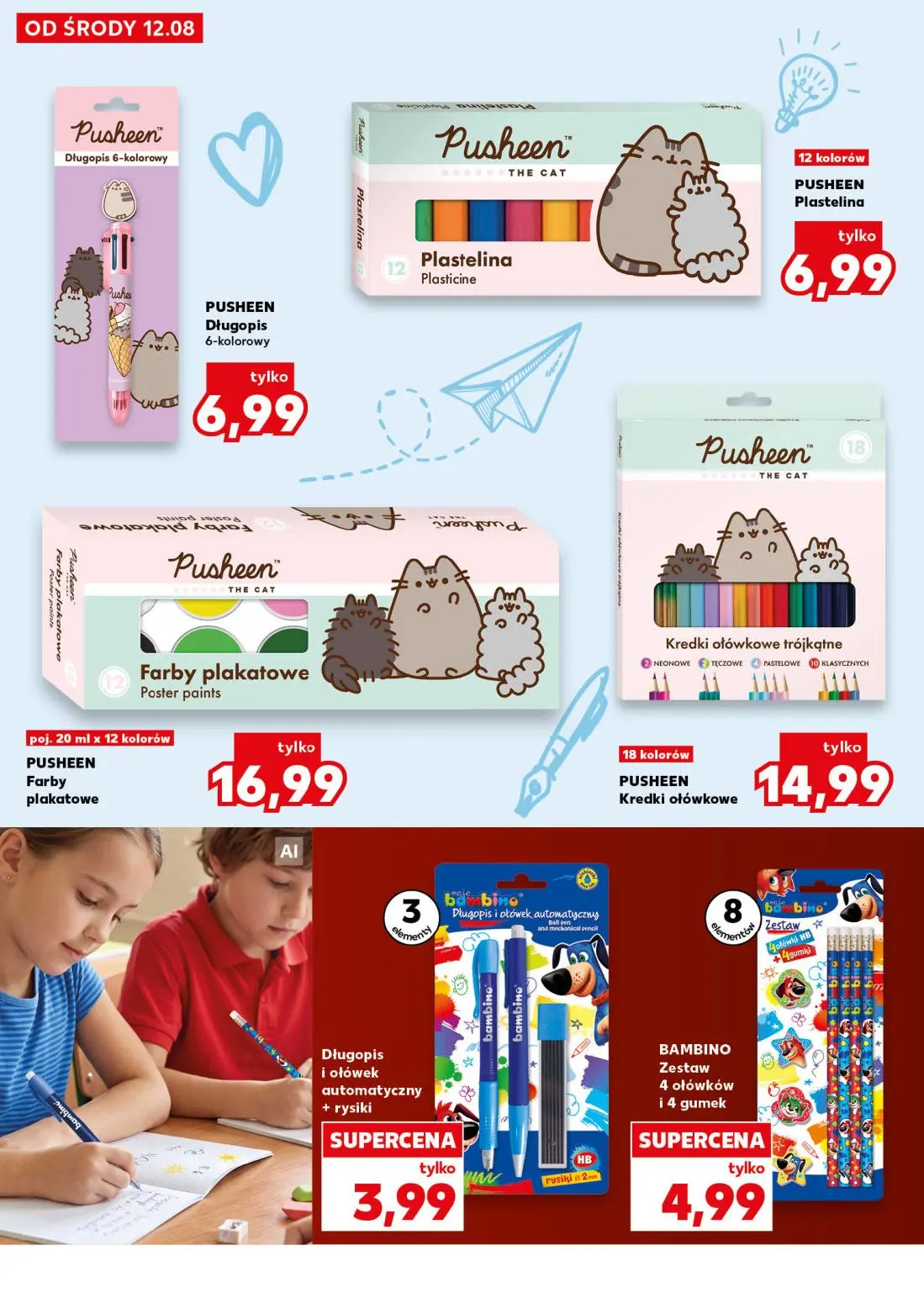 Kaufland gazetka, strona 14 z 40 — PUSHEEN Długopis 6-kolorowy, PUSHEEN Plastelina, PUSHEEN Farby plakatowe
