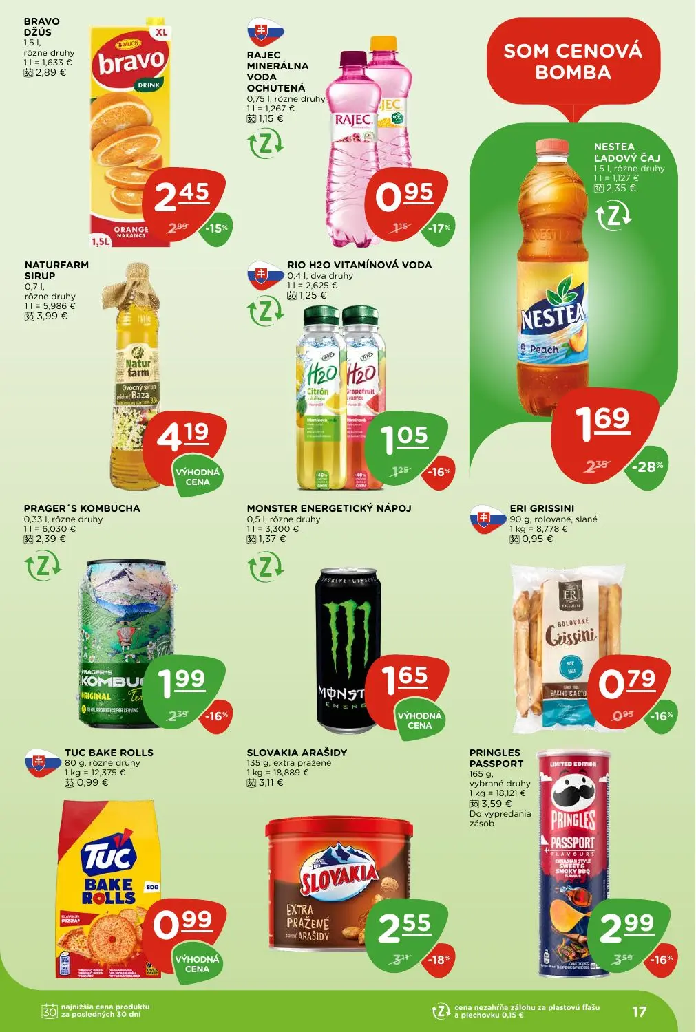 Terno leták, strana 17 z 29 — NESTEA ĽADOVÝ ČAJ, PRINGLES PASSPORT, SLOVAKIA ARAŠIDY