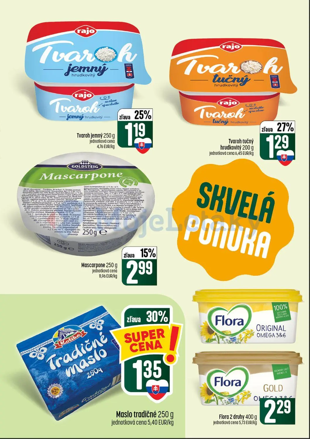 Coop Tempo leták, strana 23 z 64 — Maslo tradičné, Mascarpone, Tvaroh tučný hrudkovitý