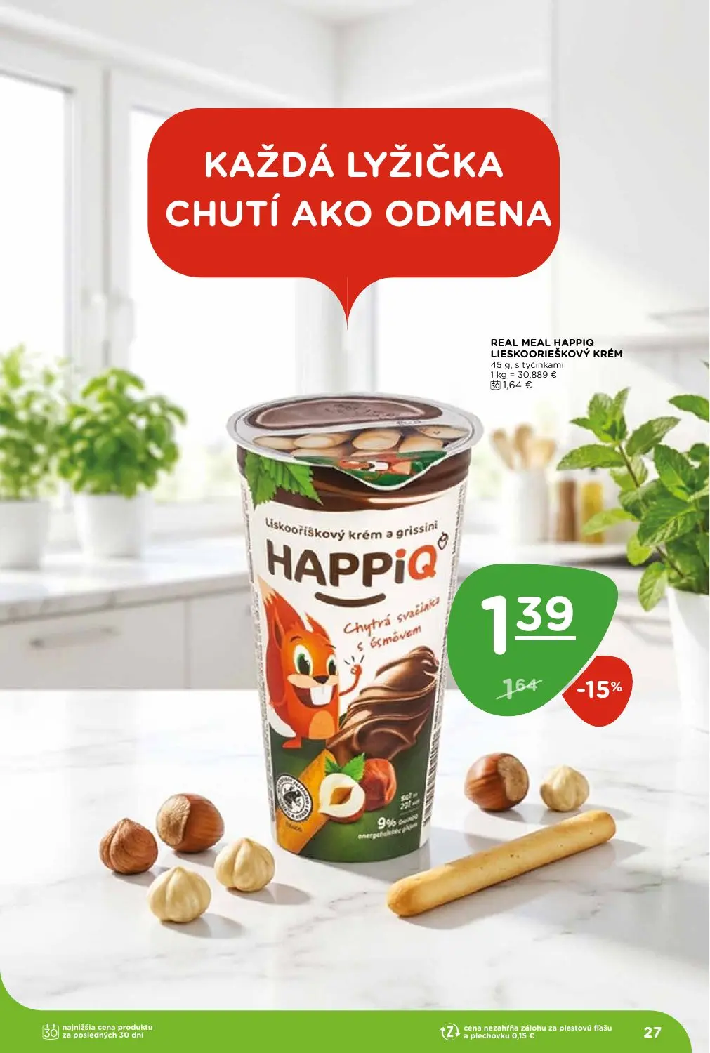 Terno leták, strana 27 z 29 — REAL MEAL HAPPIQ LIESKOORIEŠKOVÝ KRÉM