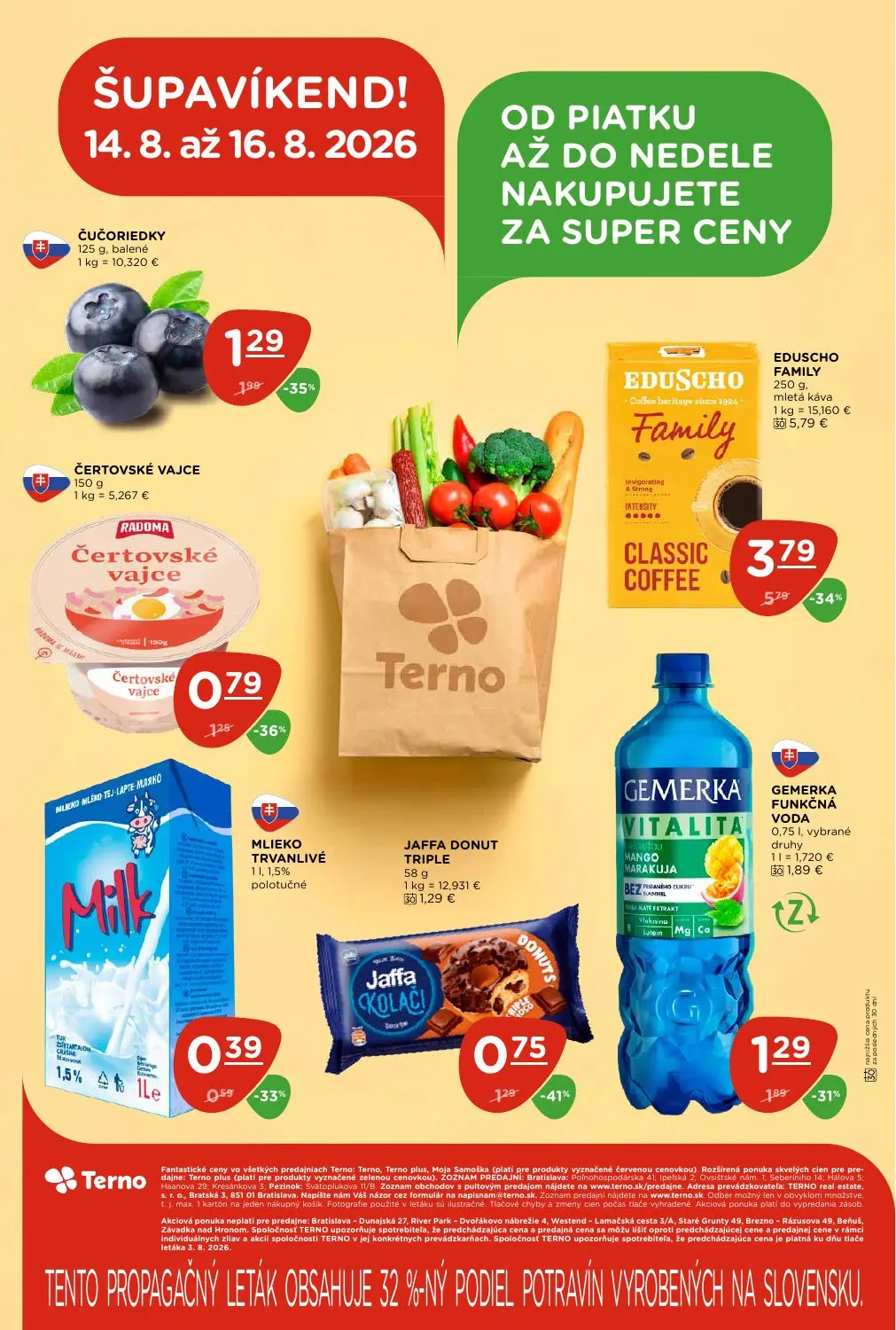 Terno leták, strana 28 z 29 — EDUSCHO FAMILY, ČUČORIEDKY, GEMERKA FUNKČNÁ VODA