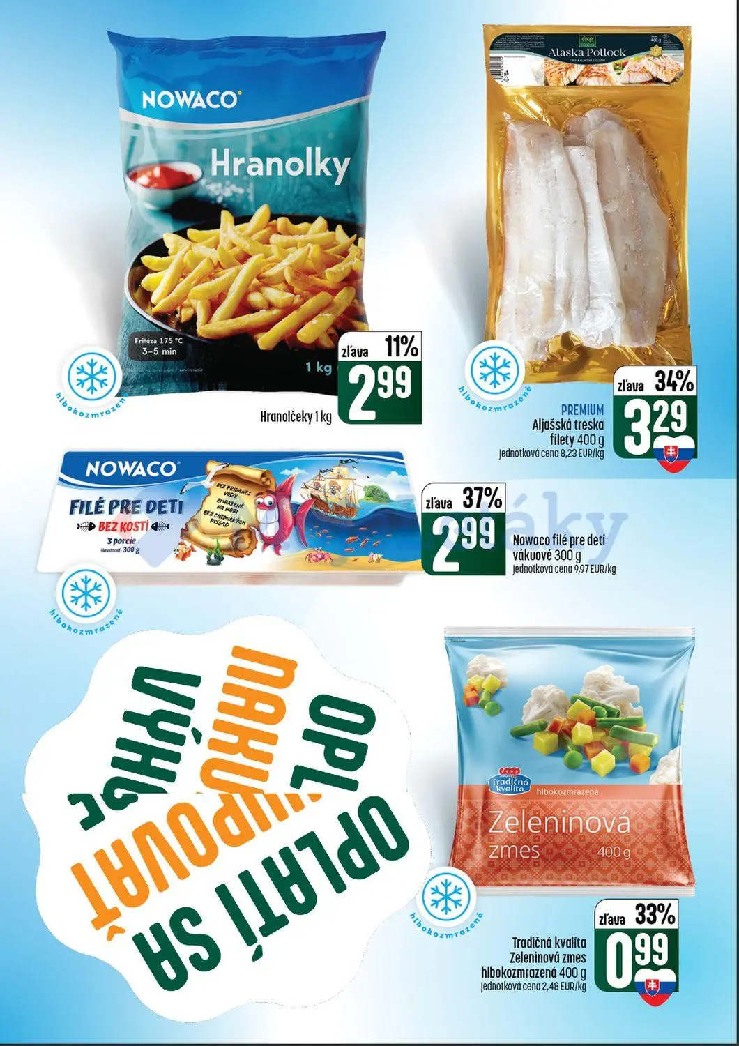 Coop Tempo leták, strana 26 z 64 — FILÉ PRE DETI, PREMIUM Aljašská treska filety, Zeleninová zmes