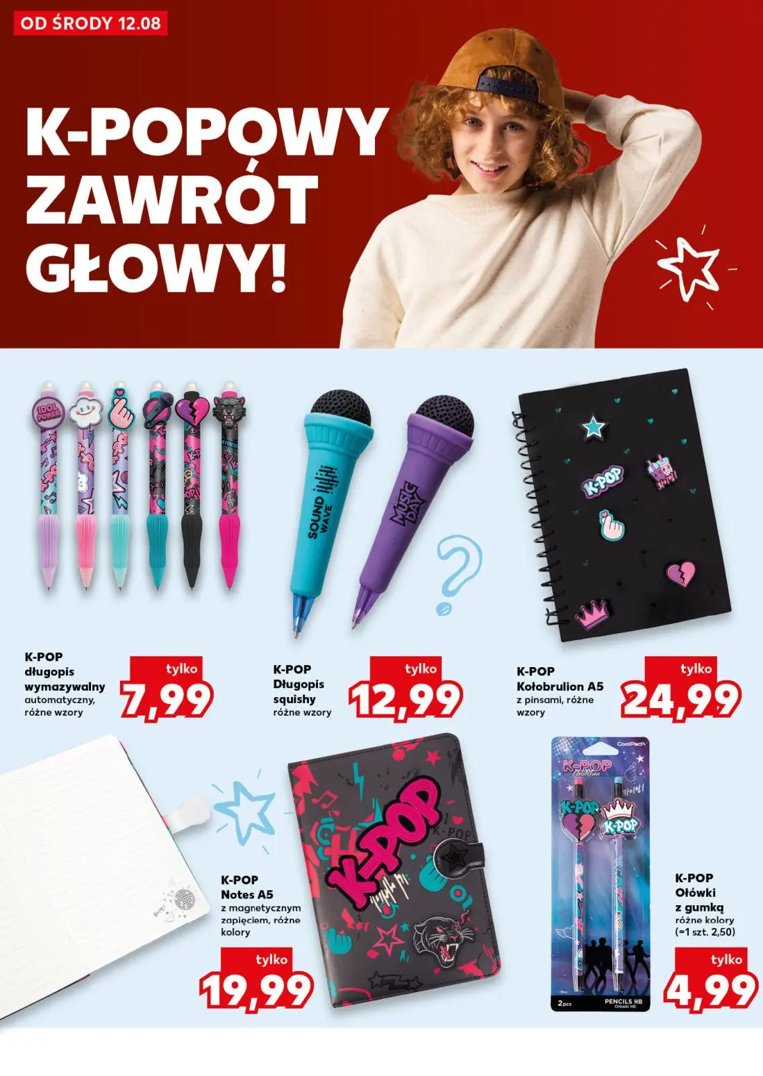 Kaufland gazetka, strona 28 z 40 — K-POP długopis wymazywalny automatyczny, różne wzory, K-POP Długopis squishy różne wzory,…