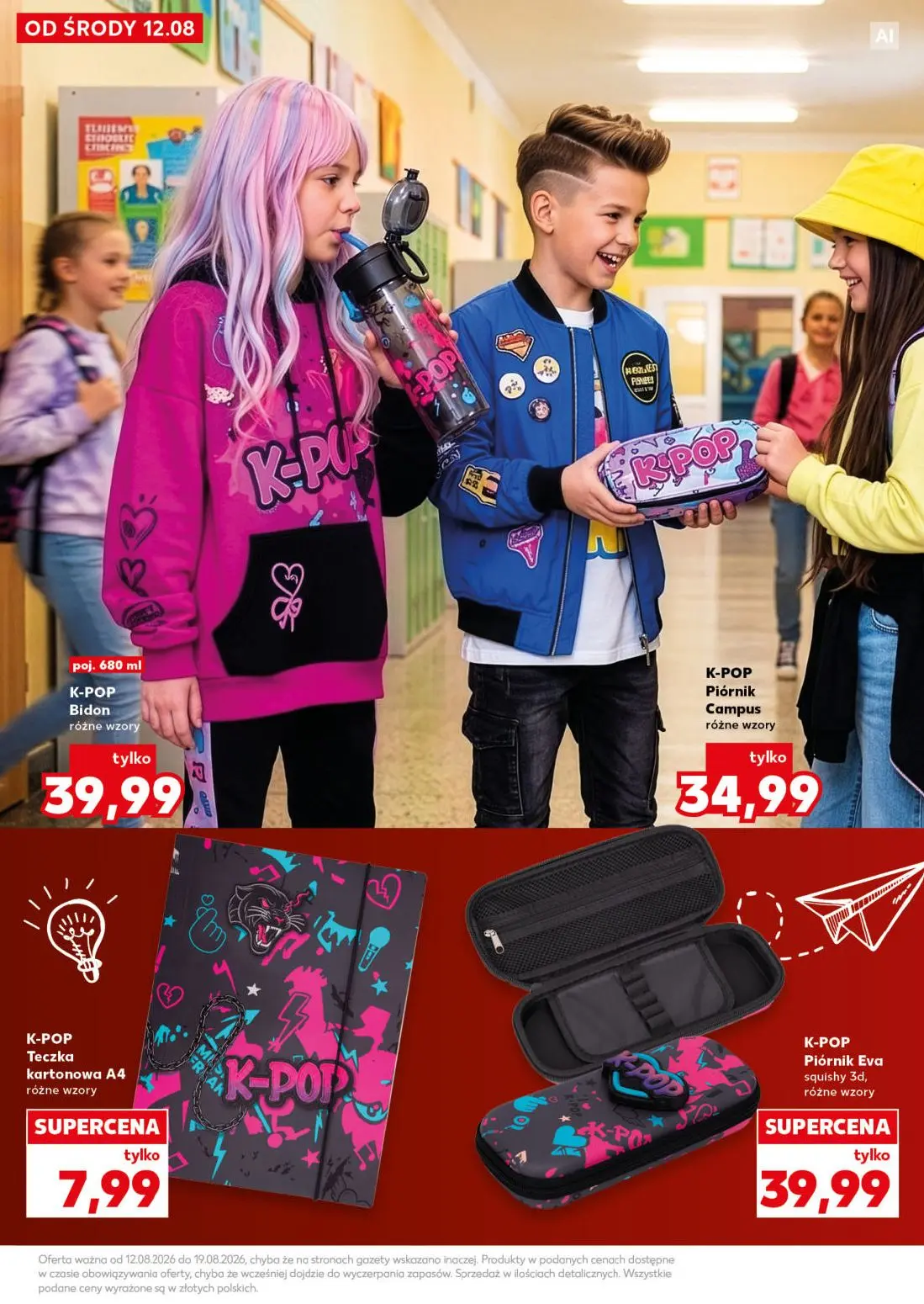 Kaufland gazetka, strona 29 z 40 — K-POP Bidon, K-POP Piórnik Campus, K-POP Teczka kartonowa A4