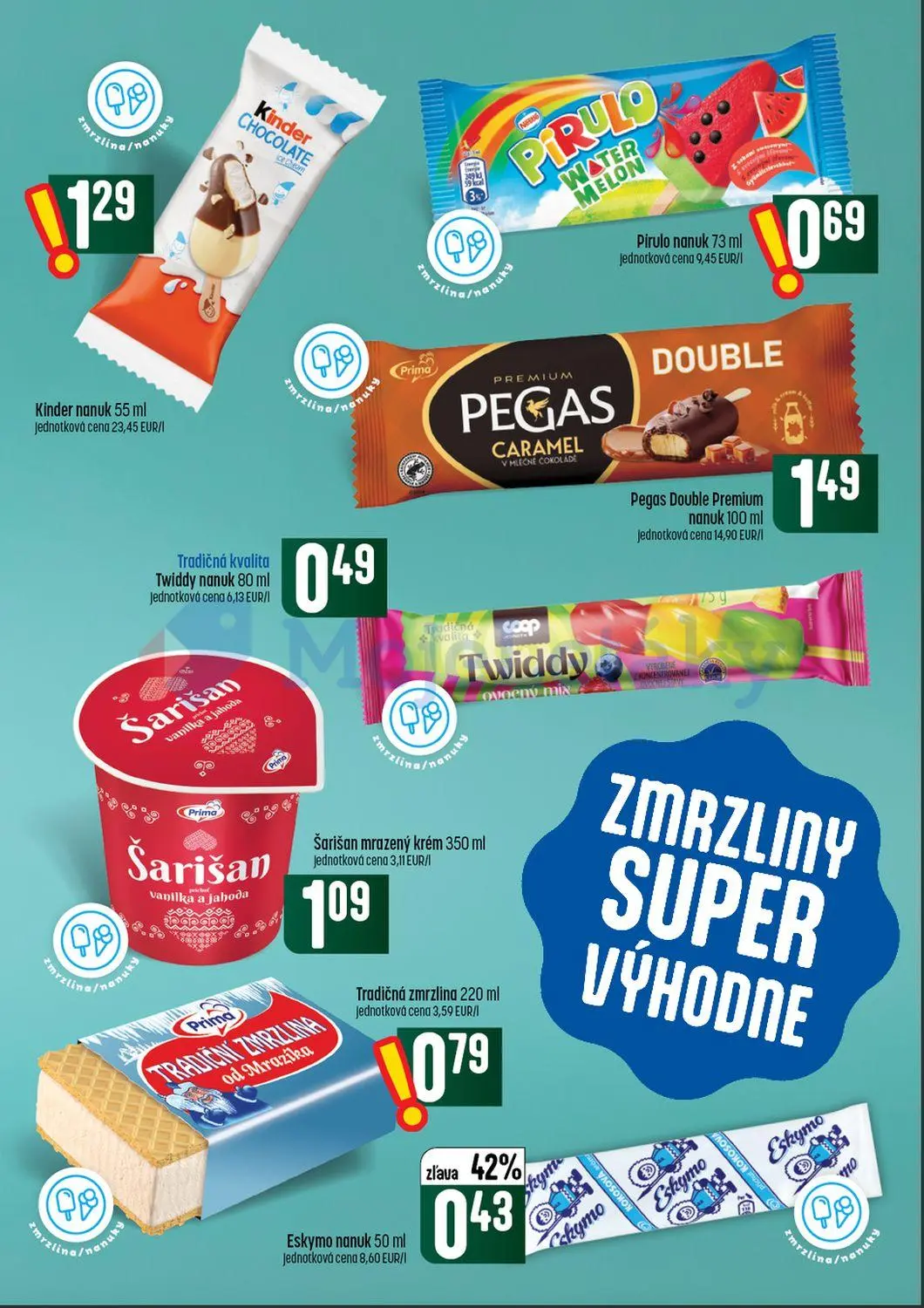 Coop Tempo leták, strana 29 z 64 — Eskymo nanuk, Kinder nanuk, Pirulo nanuk