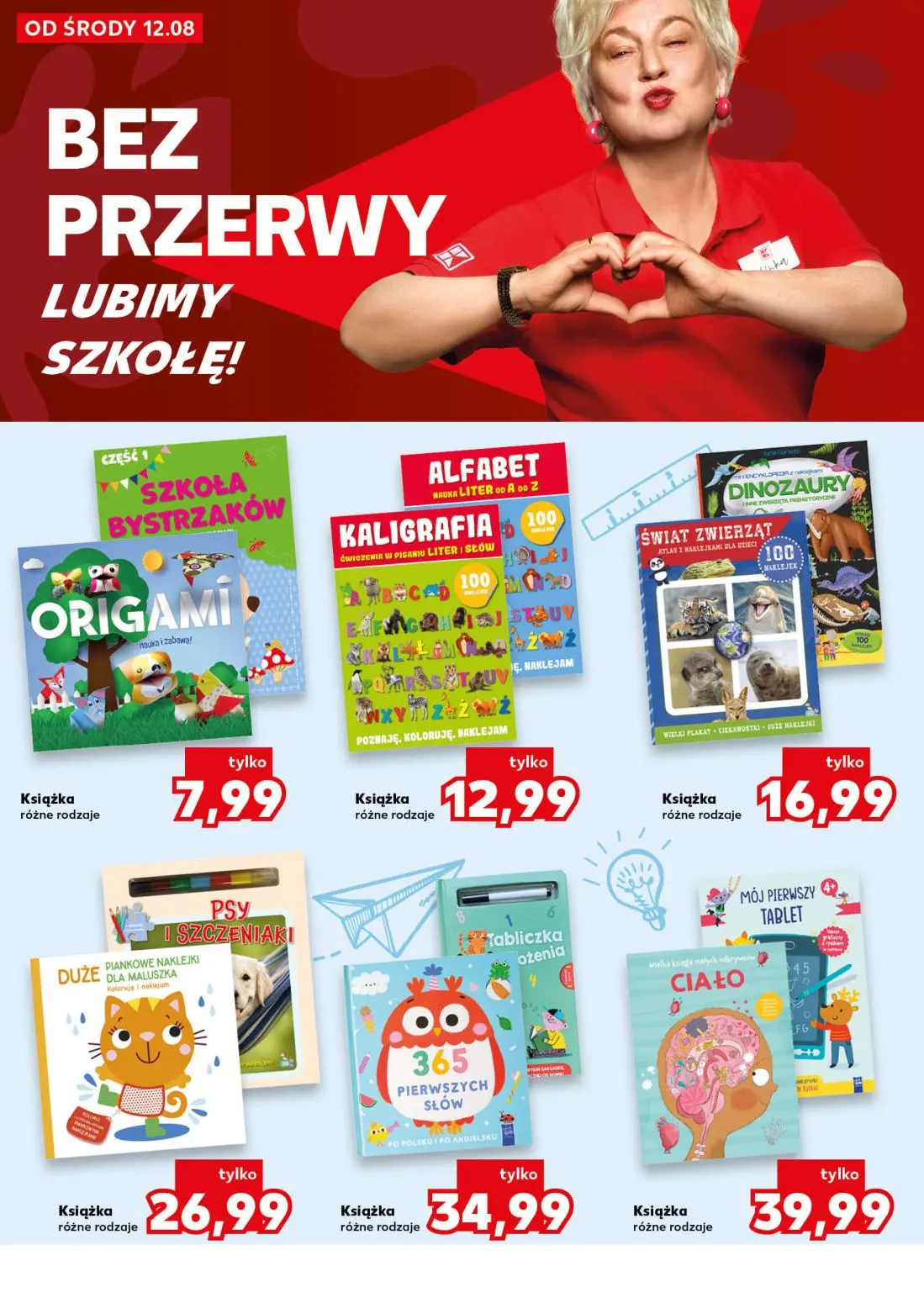 Kaufland gazetka, strona 32 z 40 — KSIĄŻKA SZKOŁA BYSTRZAKÓW, ORIGAMI, KSIĄŻKA ALFABET KALIGRAFIA, KSIĄŻKA DINOZAURY, ŚWIAT …