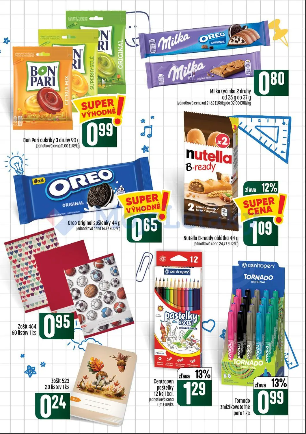 Coop Tempo leták, strana 41 z 64 — Centropen pastelky, Nutella B-ready oblátka, Tornado zmizíkovateľné pero