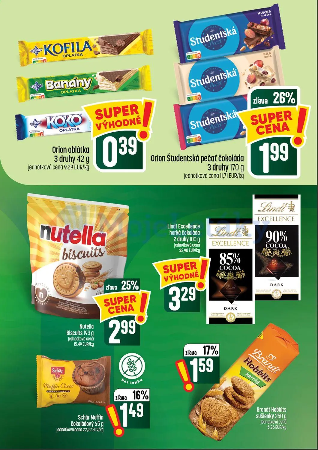 Coop Tempo leták, strana 43 z 64 — Nutella Biscuits, Orion Študentská pečať čokoláda, Brandt Hobbits sušienky