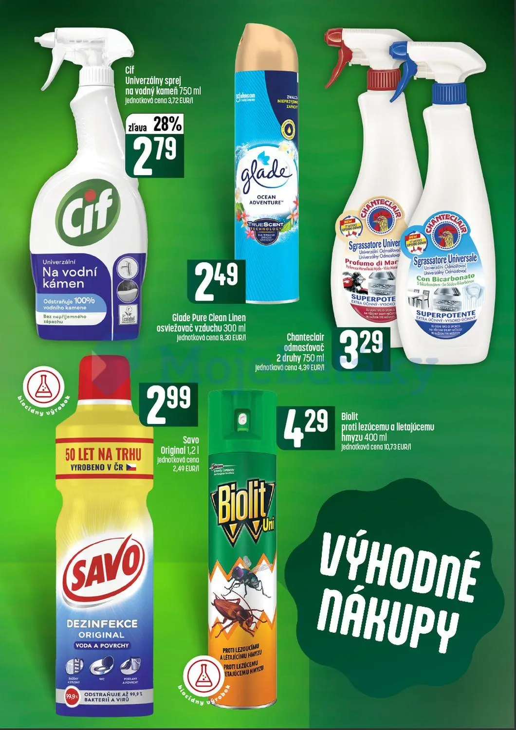 Coop Tempo leták, strana 59 z 64 — Cif Univerzálny sprej na vodný kameň, Glade Pure Clean Linen osviežovač vzduchu, Chantecl…