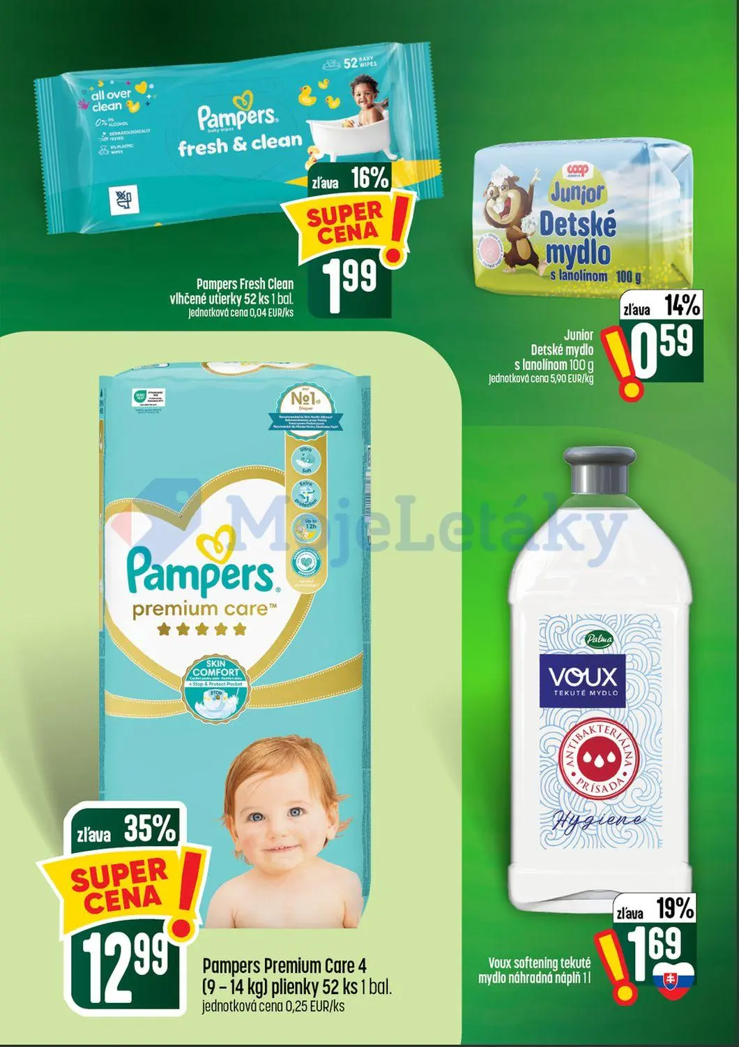 Coop Tempo leták, strana 60 z 64 — Pampers Premium Care 4 plienky, Voux softening tekuté mydlo náhradná náplň, Pampers Fresh…