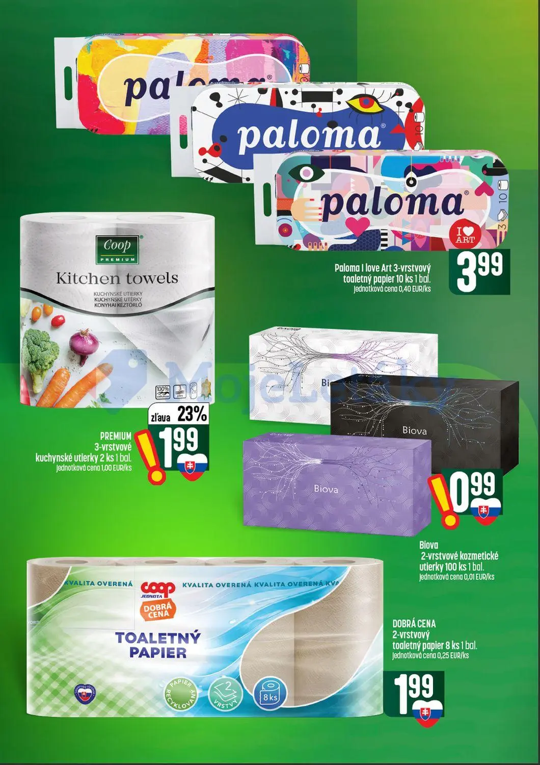 Coop Tempo leták, strana 62 z 64 — PREMIUM 3-vrstvové kuchynské utierky, Paloma I love Art 3-vrstvový toaletný papier, Biova…