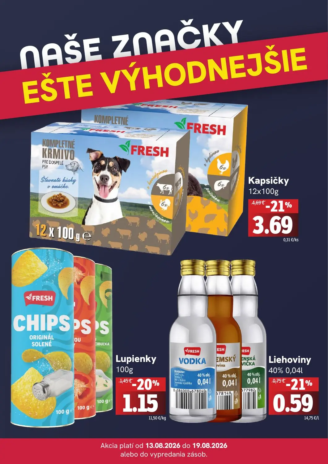 Fresh leták, strana 4 z 4 — Kapsičky, Lupienky, Liehoviny
