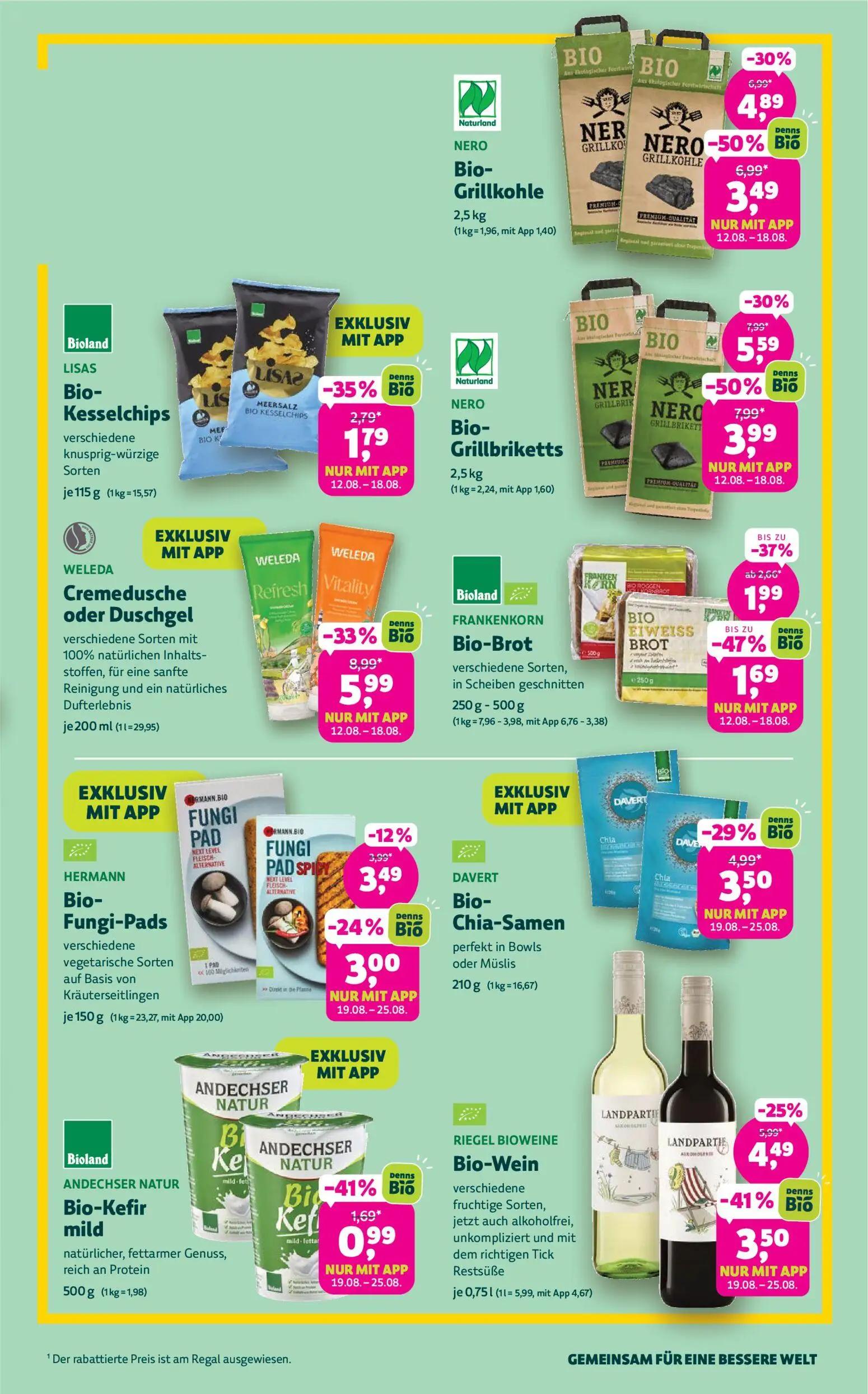 Denns BioMarkt Prospekt, Seite 3 von 14 — NERO Bio-Grillbriketts, NERO Bio-Grillkohle, WELEDA Cremedusche oder Duschgel