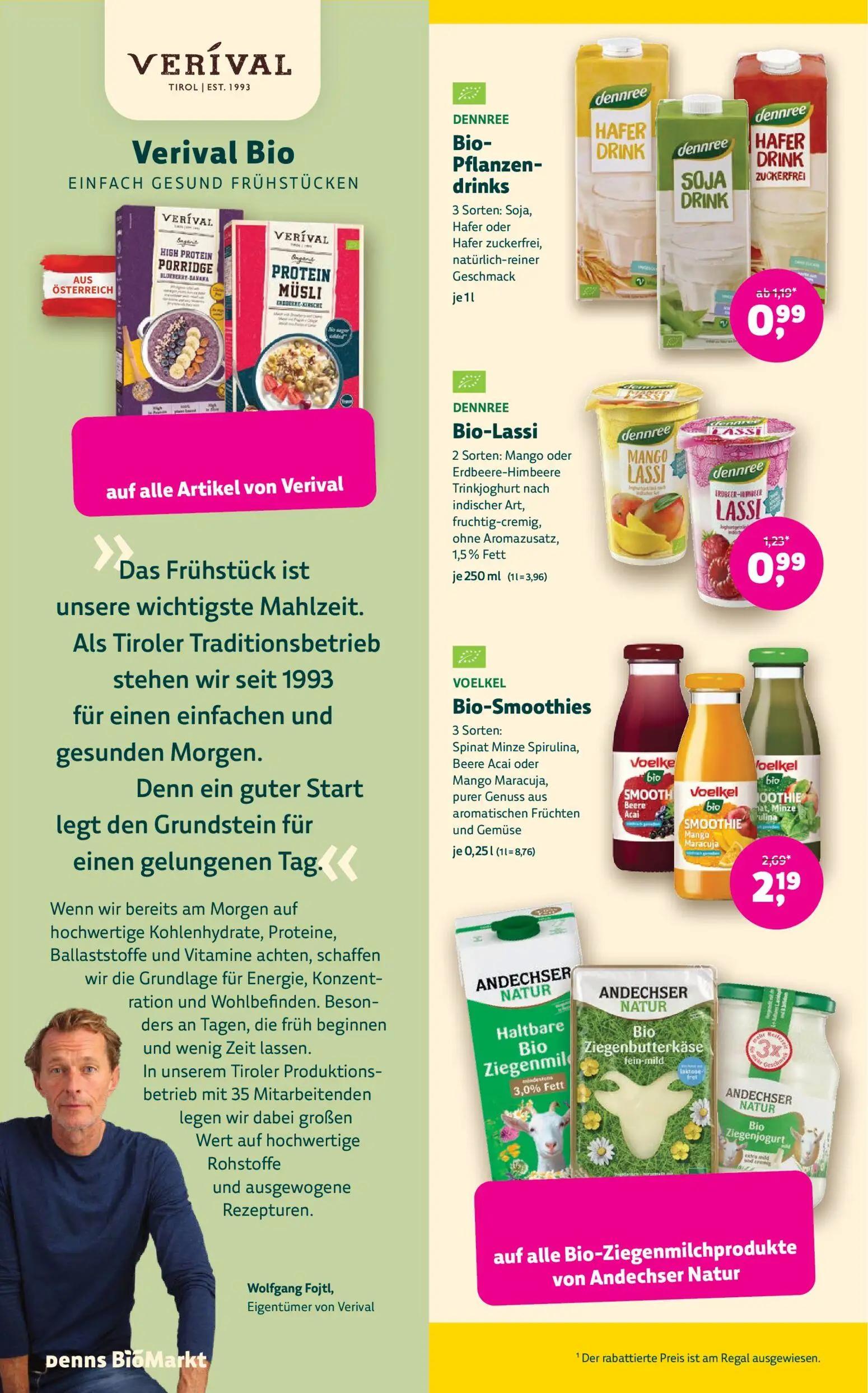 Denns BioMarkt Prospekt, Seite 6 von 14 — Voelkel Bio-Smoothies, Dennree Bio-Lassi, Dennree Bio-Pflanzendrinks