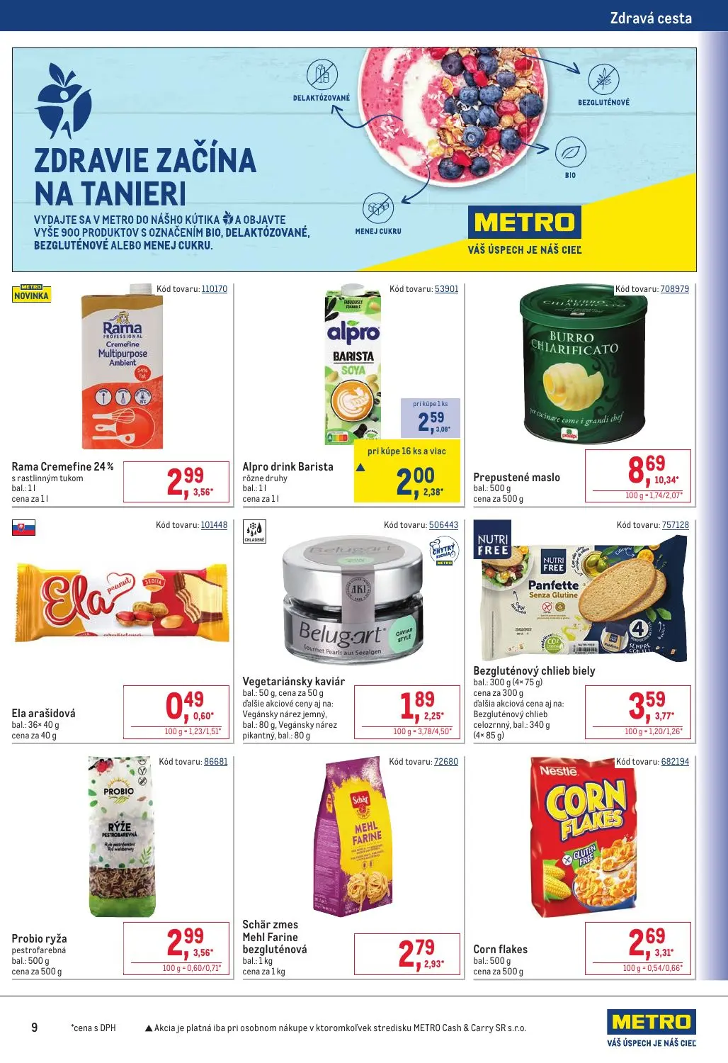 Metro leták, strana 9 z 32 — Alpro drink Barista, Rama Cremefine 24%, Prepustené maslo
