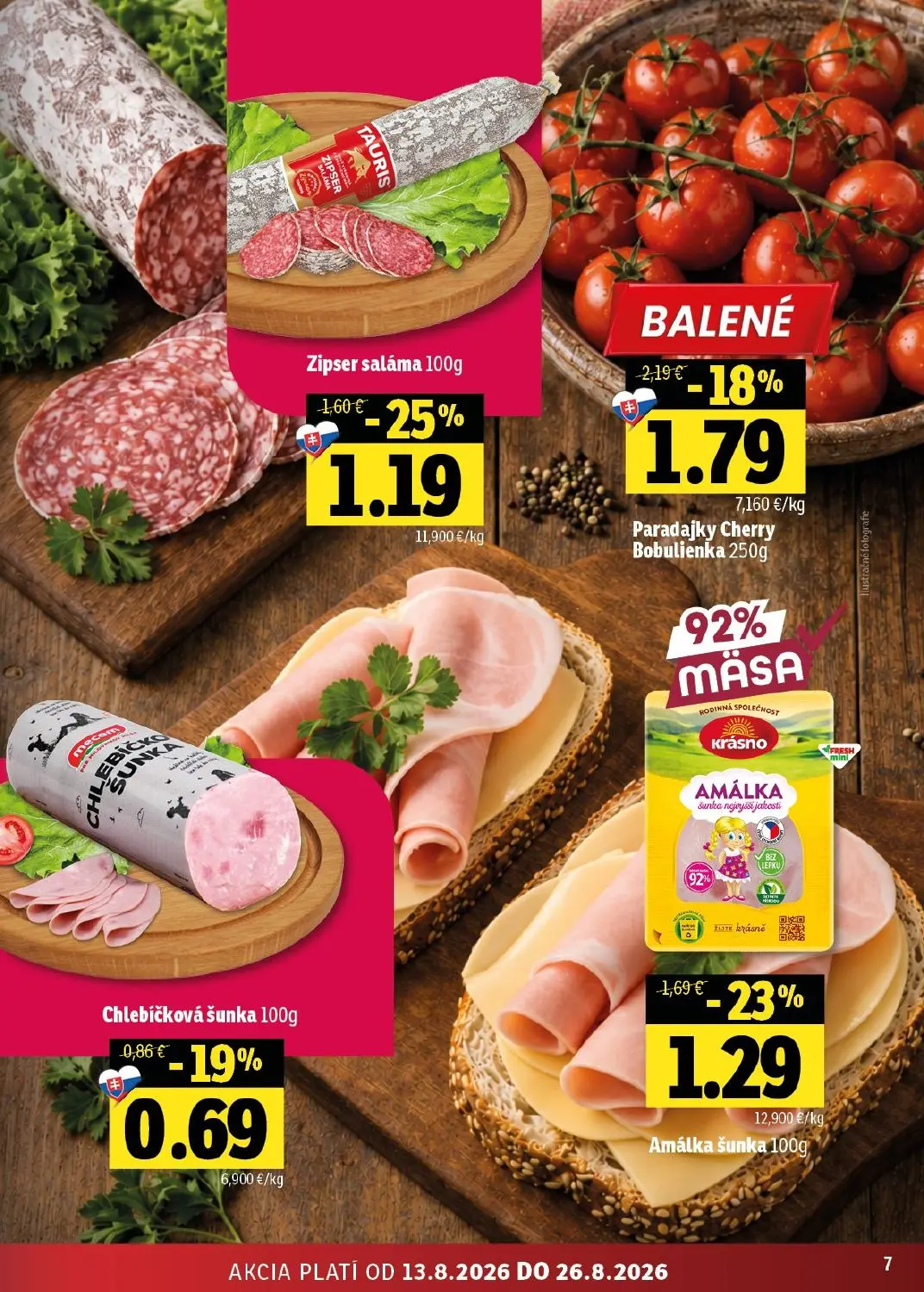 Fresh východ leták, strana 7 z 54 — Zipser saláma, Paradajky Cherry Bobulienka, Amálka šunka