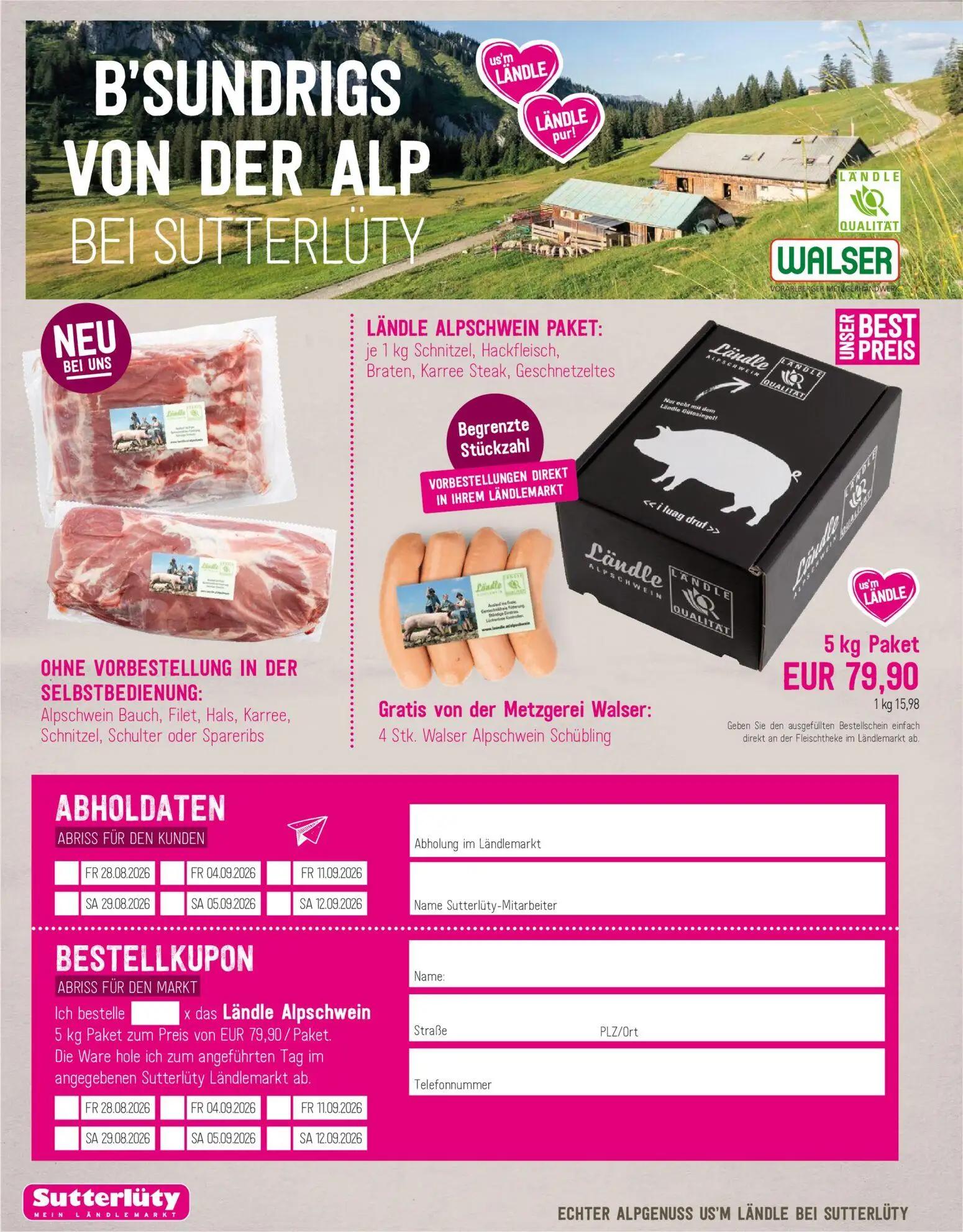 Sutterlüty Prospekt, Seite 10 von 20 — Ländle Alpschwein Paket