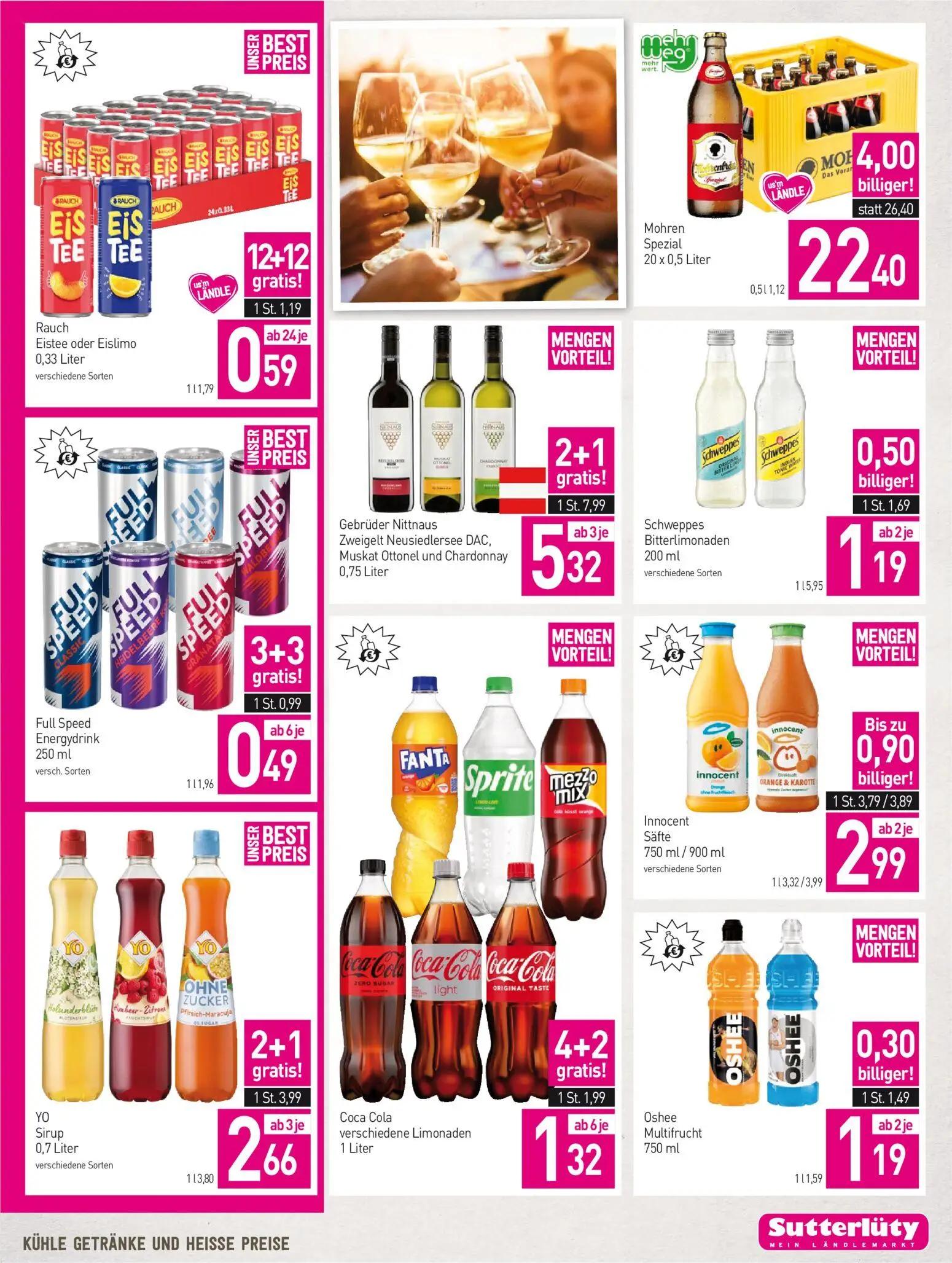 Sutterlüty Prospekt, Seite 13 von 20 — Mohren Spezial, Gebrüder Nittnaus Zweigelt Neusiedlersee DAC, Muskat Ottonel und Char…
