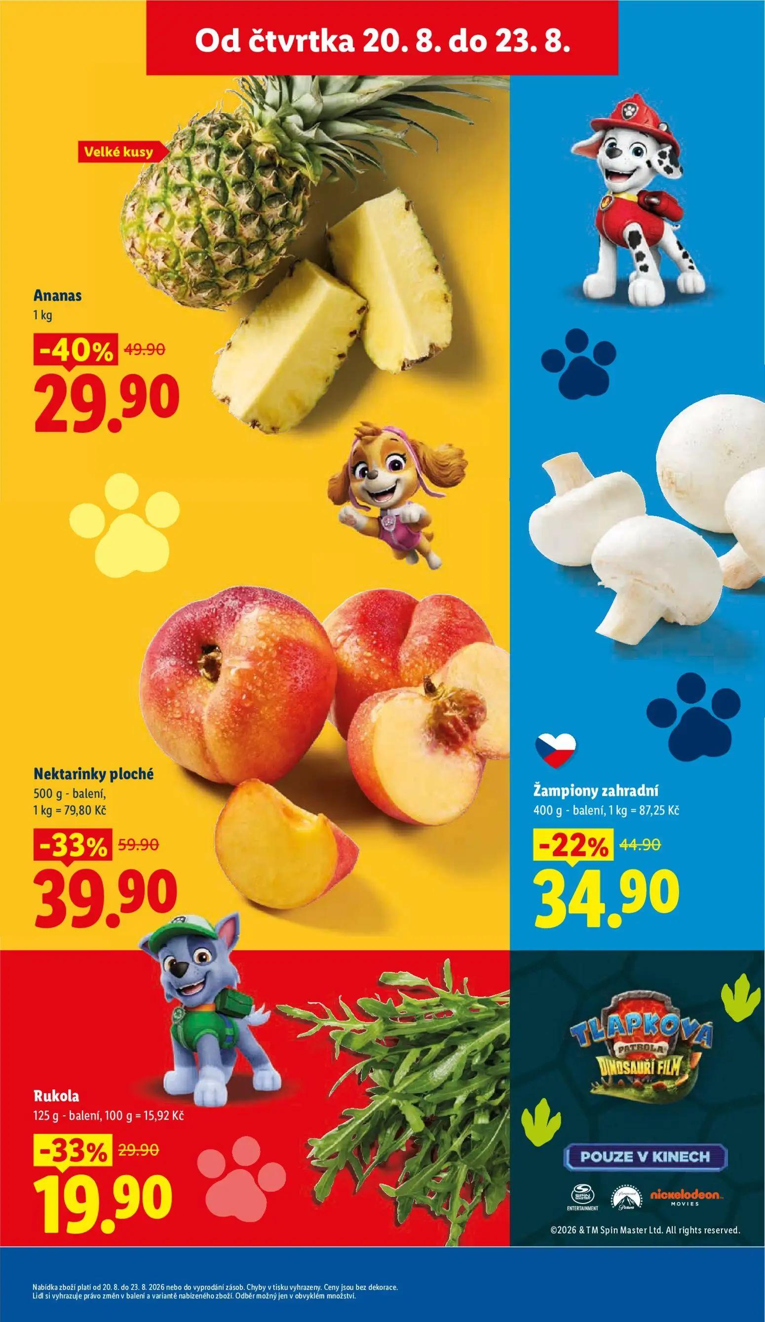 Lidl leták, strana 13 z 49 — Ananas, Nektarinky ploché