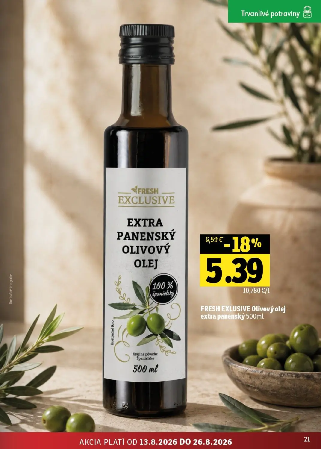 Fresh východ leták, strana 21 z 54 — FRESH EXLUSIVE Olivový olej extra panenský