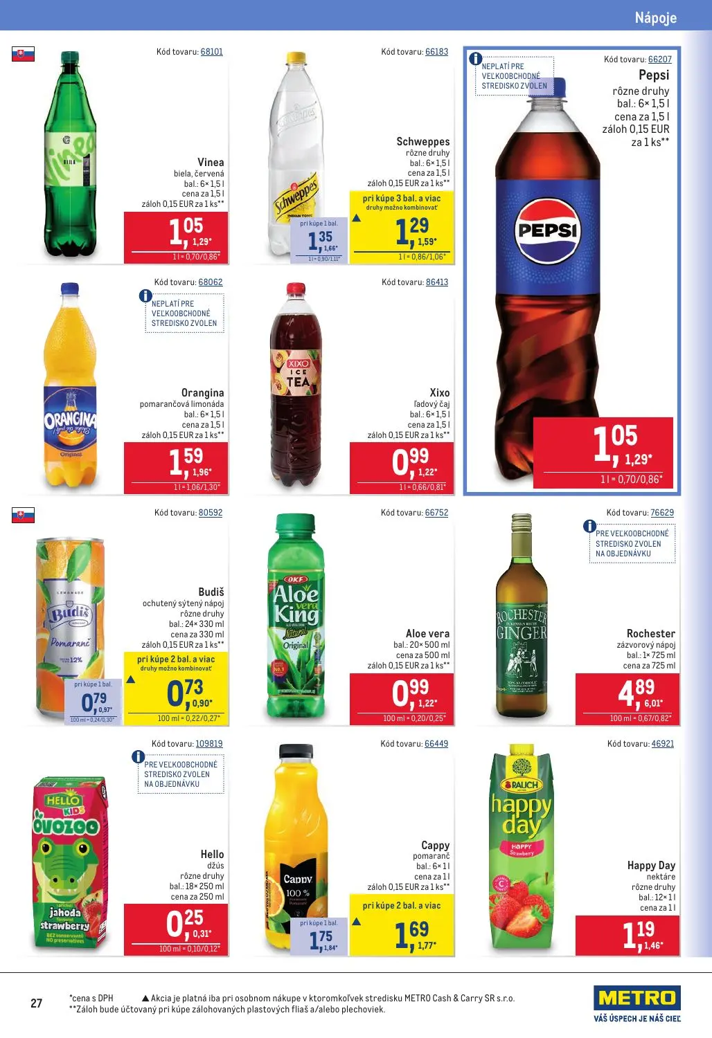 Metro leták, strana 27 z 40 — Rochester, Orangina, Schweppes