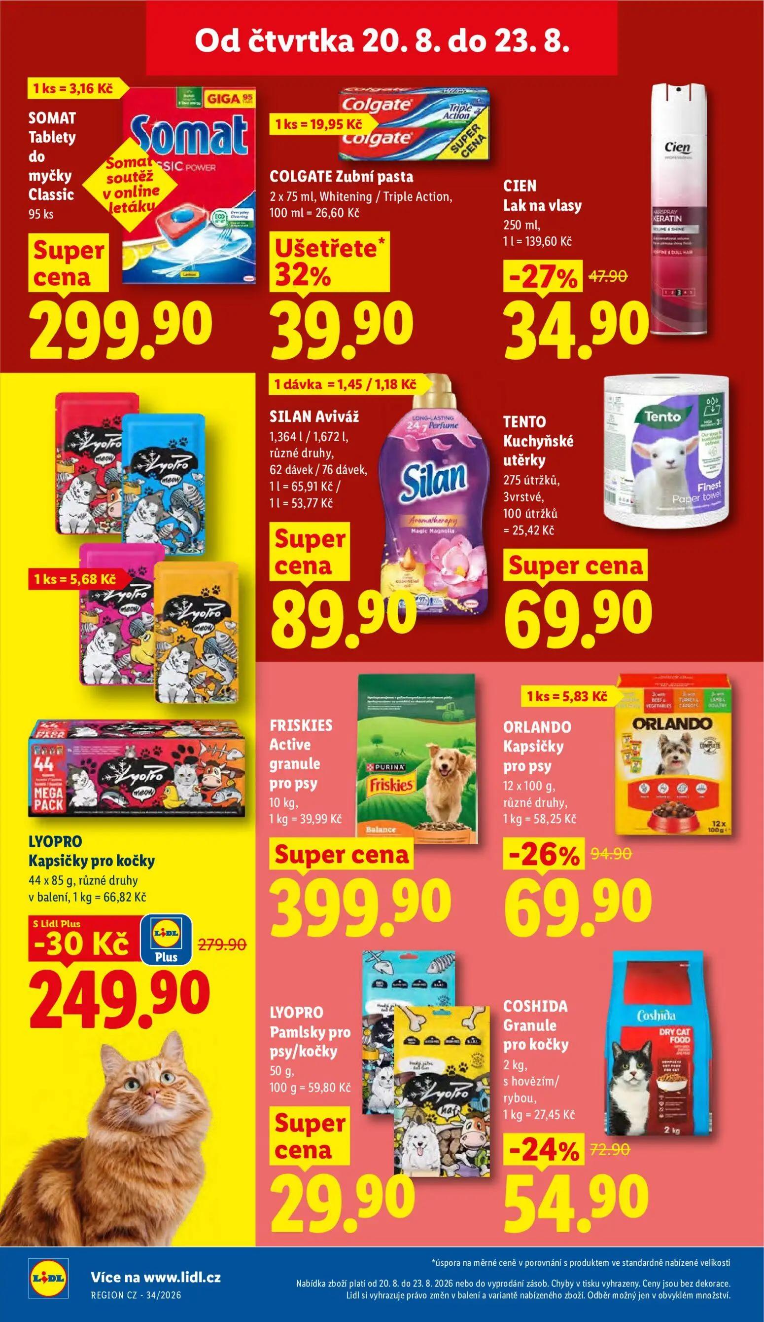 Lidl leták, strana 28 z 49 — SOMAT Tablety do myčky Classic, SILAN Aviváž, TENTO Kuchyňské utěrky